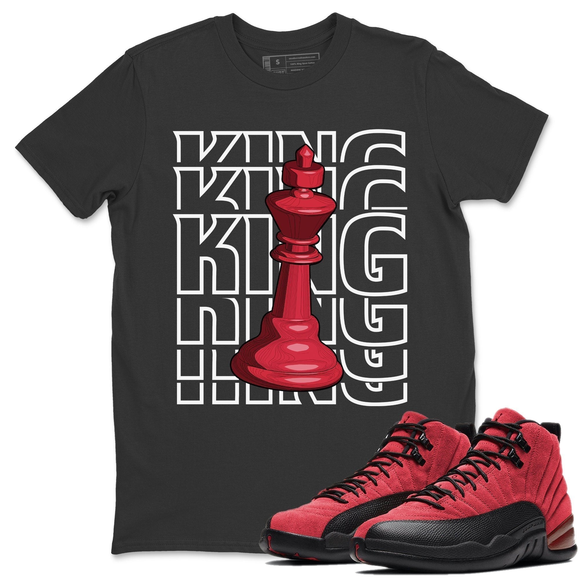 King Unisex Tops - Air Jordan 12 Reverse Flu Game