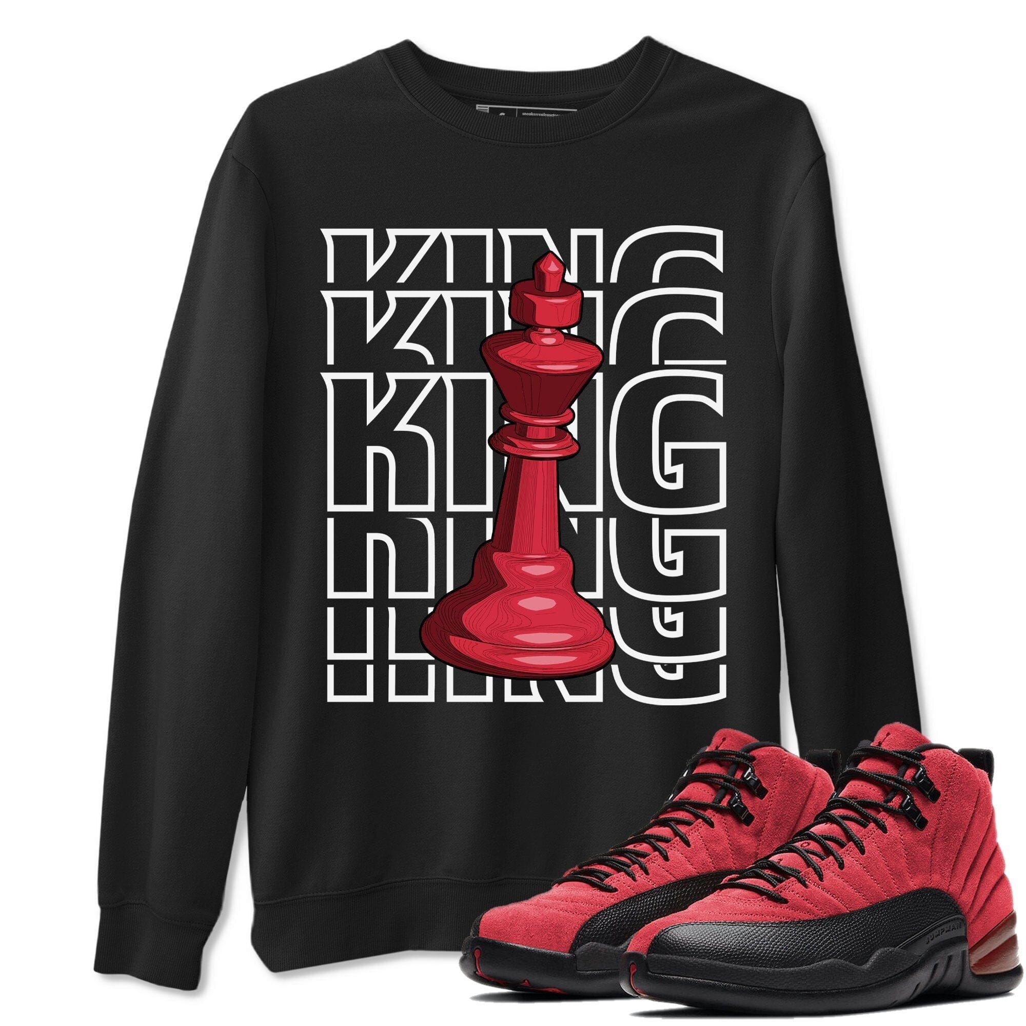 King Unisex Tops - Air Jordan 12 Reverse Flu Game