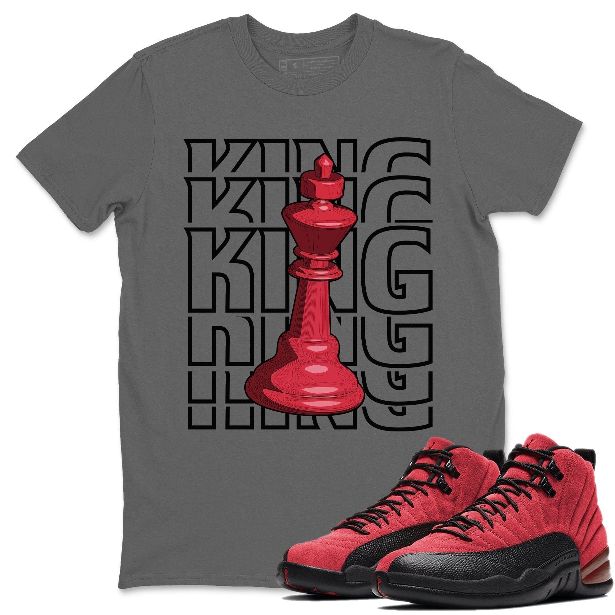 King Unisex Tops - Air Jordan 12 Reverse Flu Game