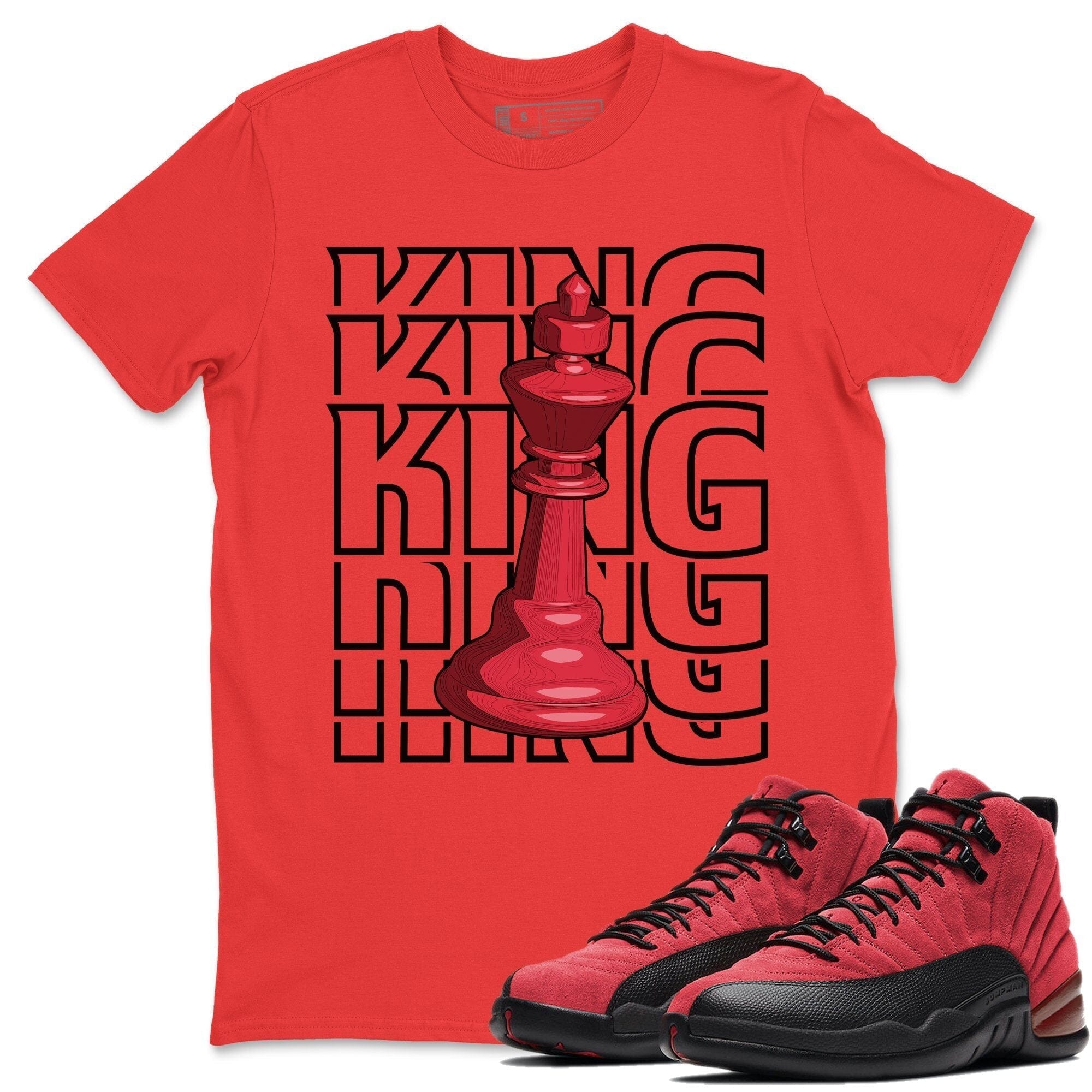 King Unisex Tops - Air Jordan 12 Reverse Flu Game
