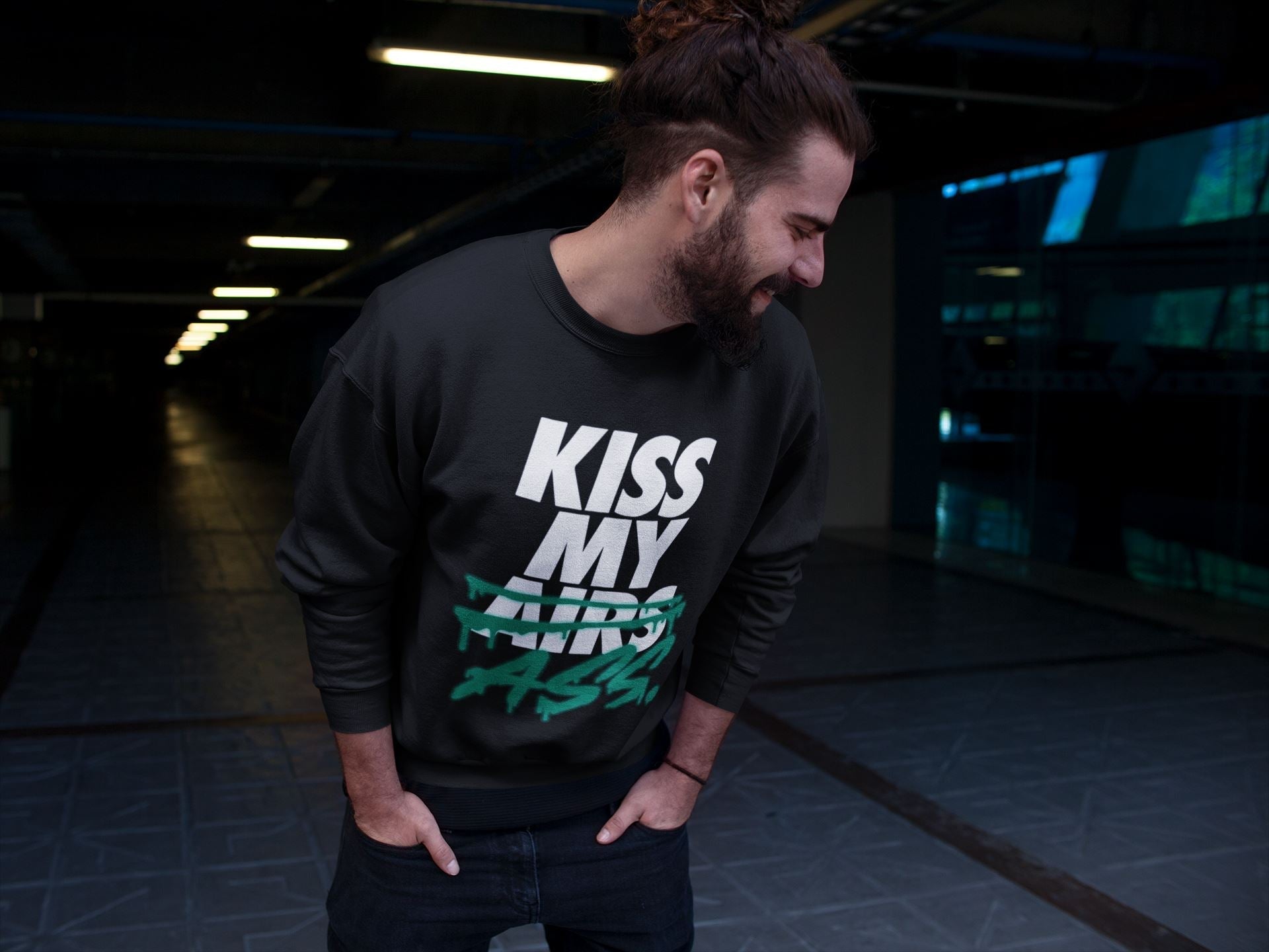 Kiss My Ass Unisex Tops - Air Jordan 13 Lucky Green