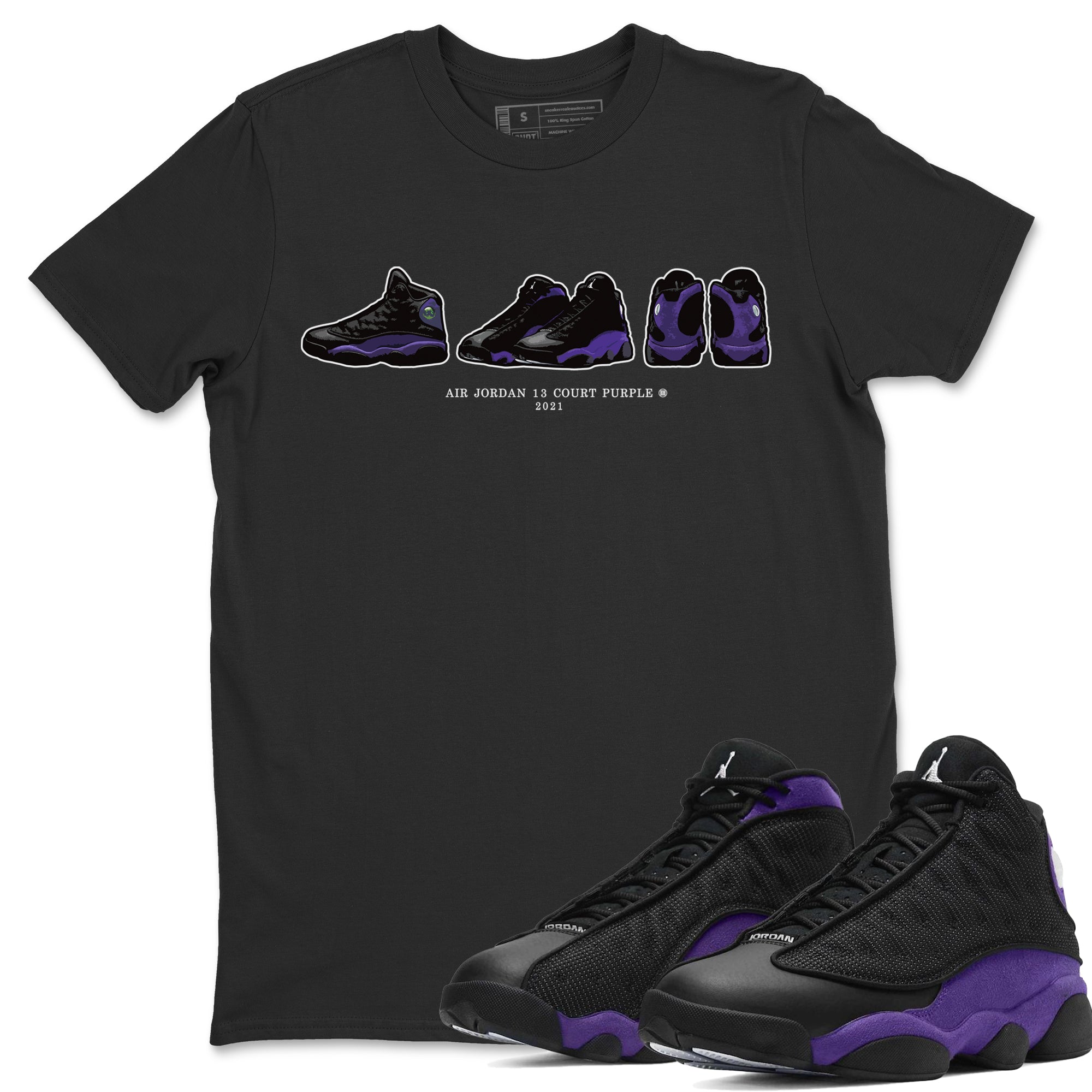 snkmatch Prelude Unisex Tops - Air Jordan 13 Court Purple