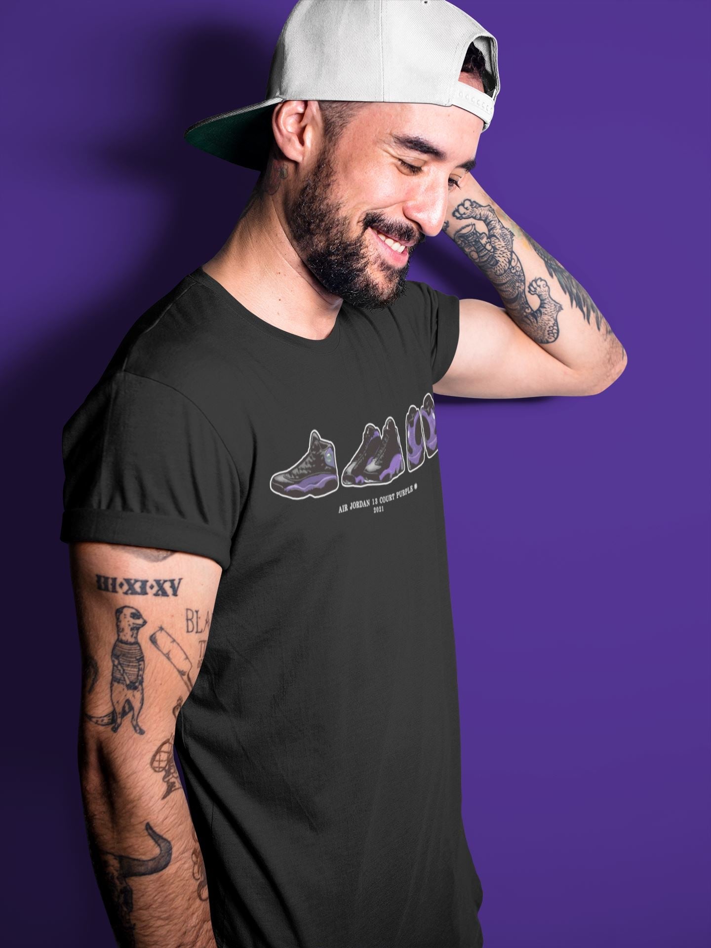 snkmatch Prelude Unisex Tops - Air Jordan 13 Court Purple