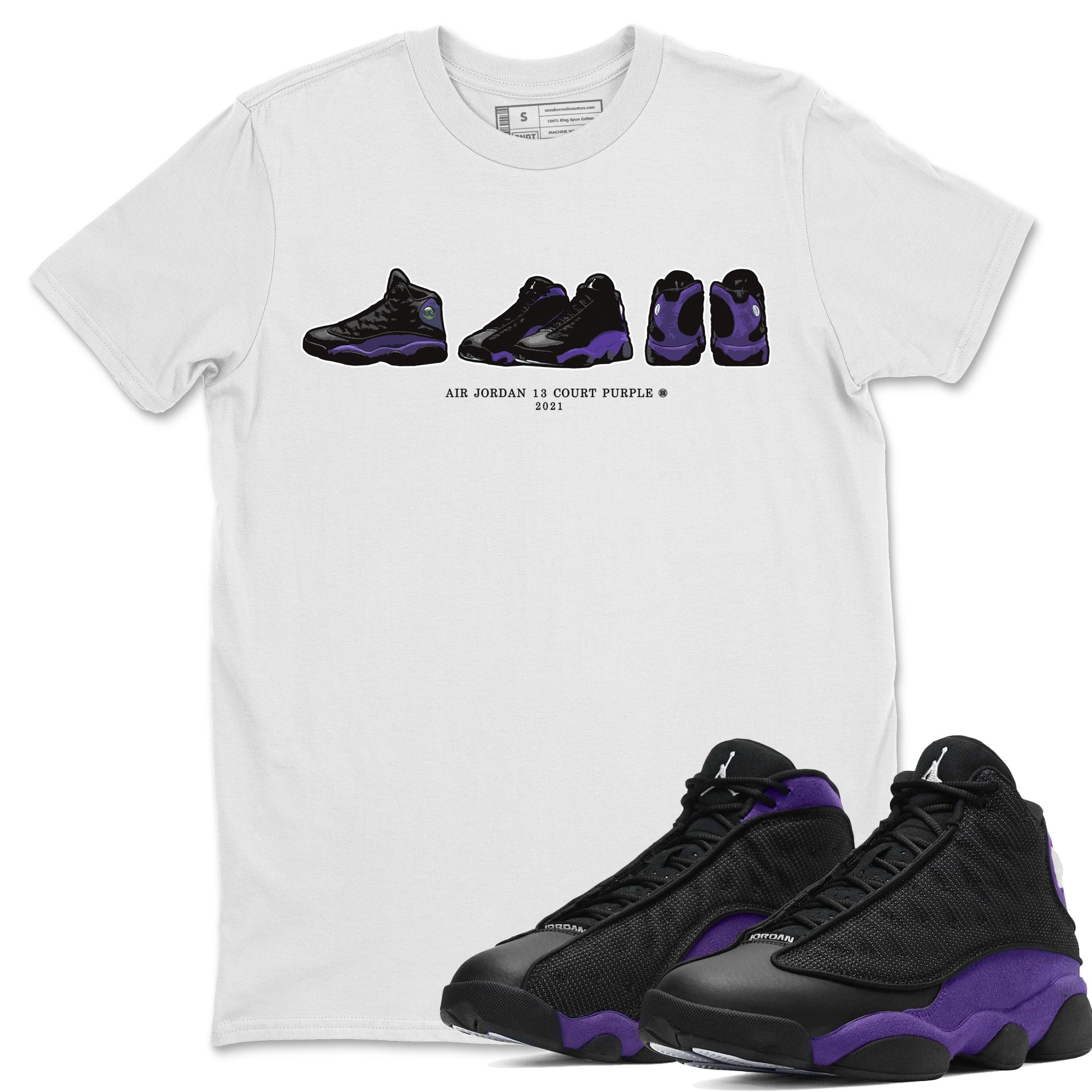 snkmatch Prelude Unisex Tops - Air Jordan 13 Court Purple