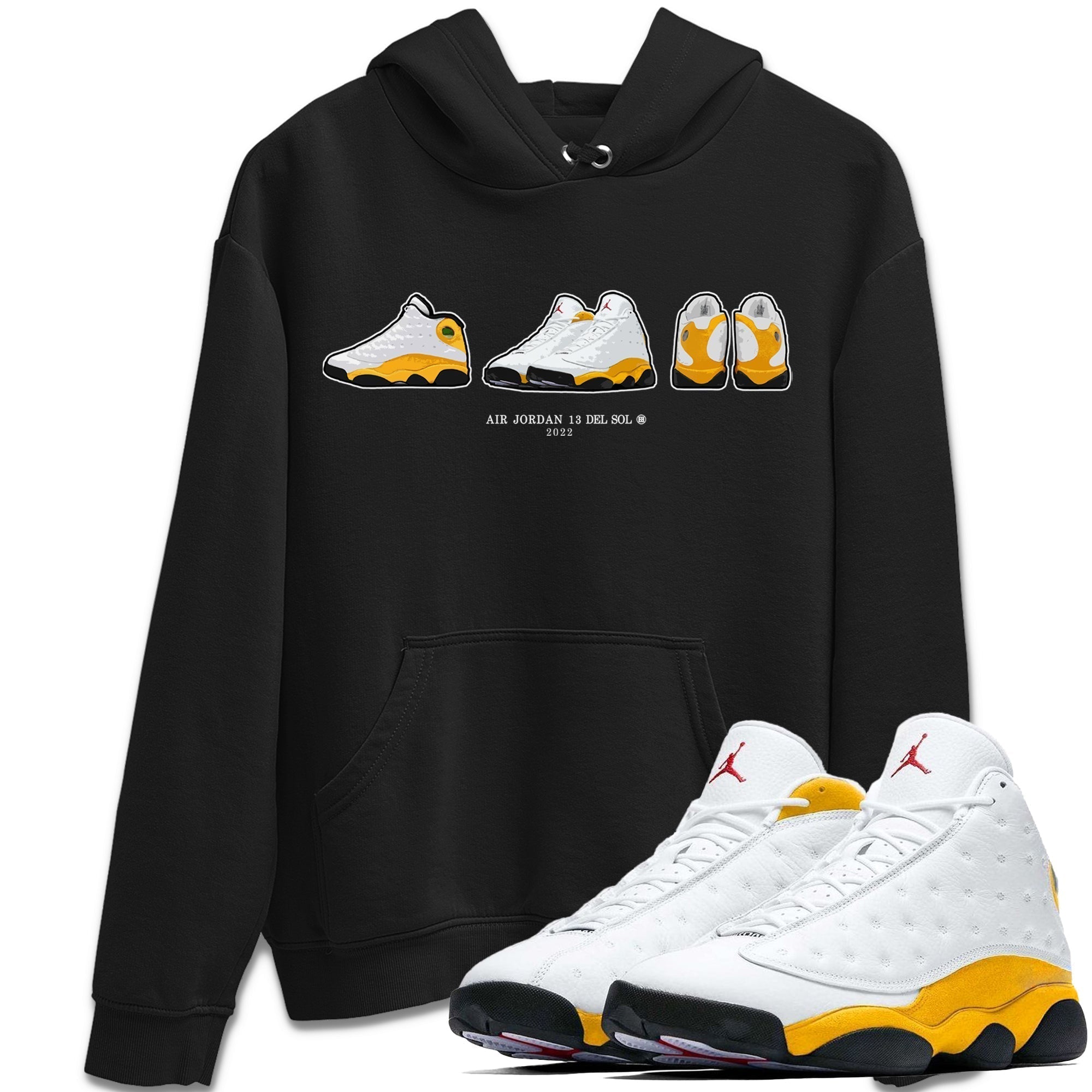 snkmatch Prelude Unisex Tops - Air Jordan 13 Del Sol