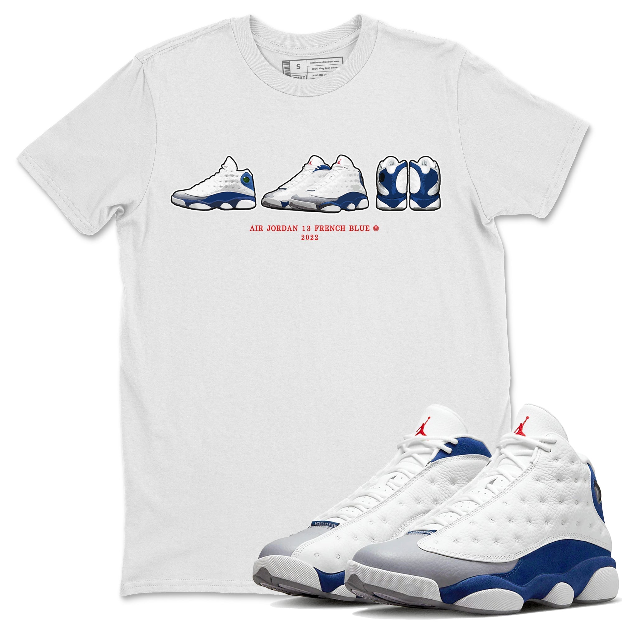 snkmatch Prelude Unisex Tops - Air Jordan 13 French Blue