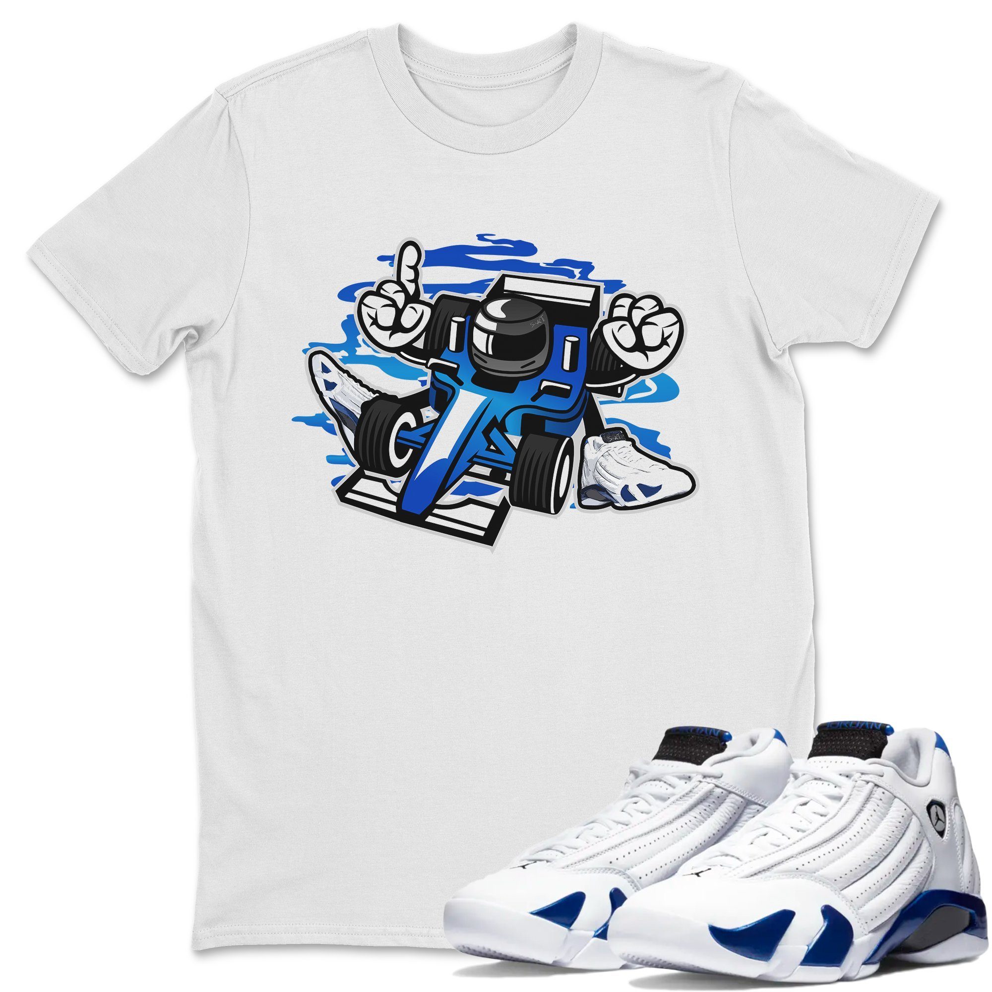 Racer Unisex Tops - Air Jordan 14 Hyper Royal