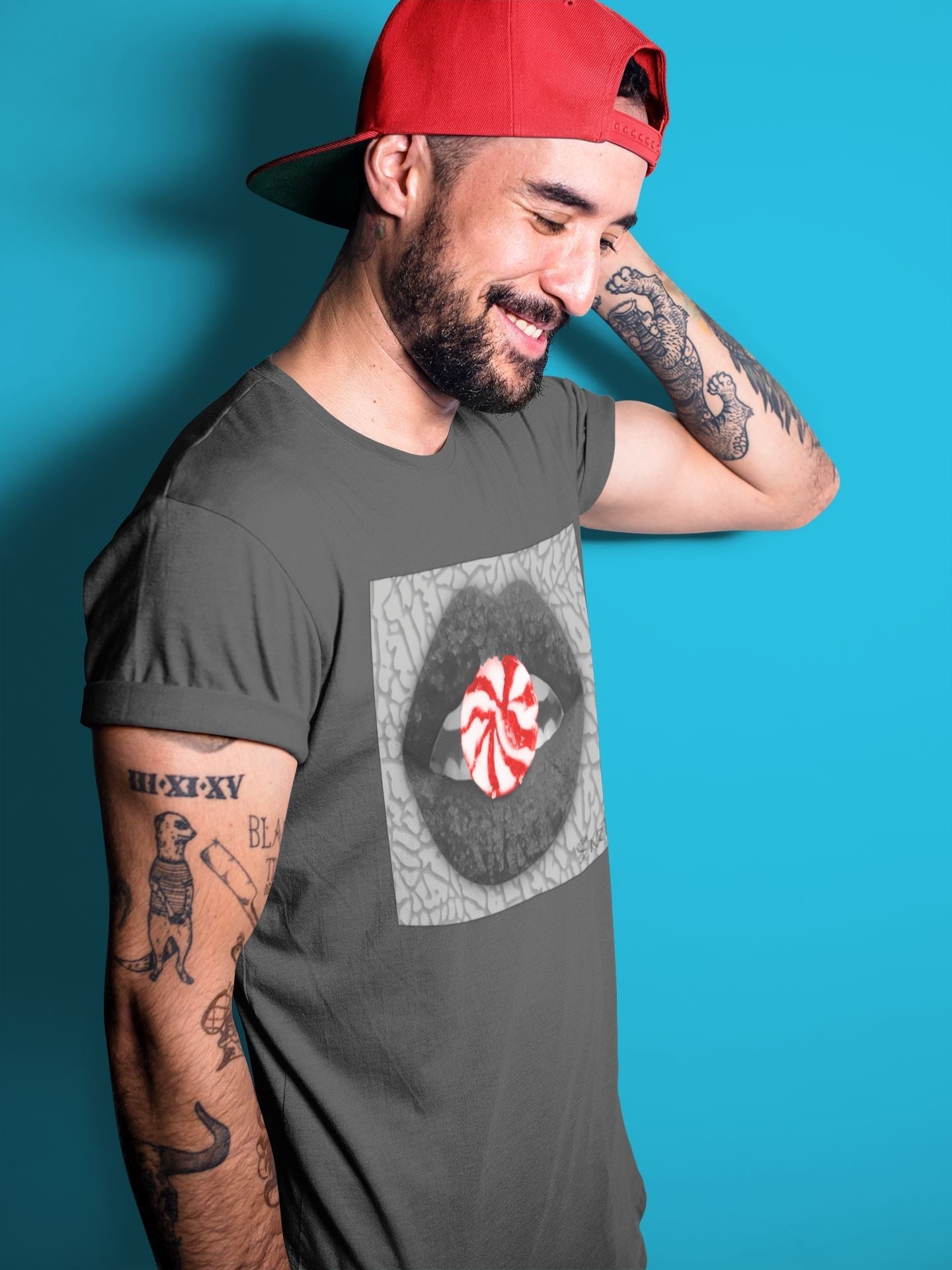 Lips Candy Unisex Tops - Air Jordan 3 Black Cement