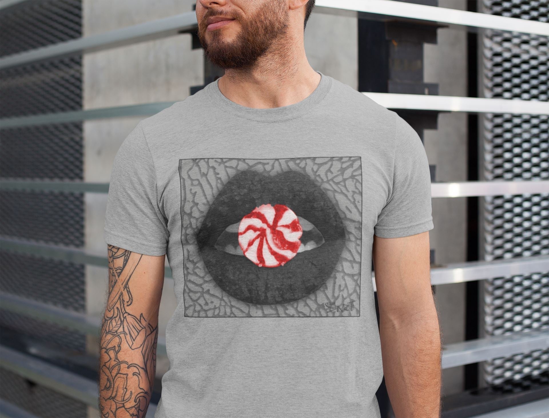 Lips Candy Unisex Tops - Air Jordan 3 Black Cement