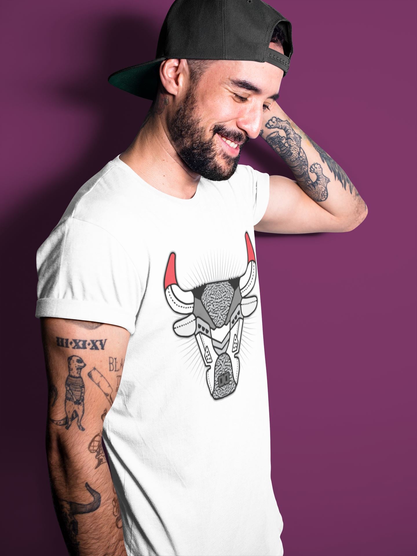 Bull Head Unisex Tops - Air Jordan 3 Fire Red
