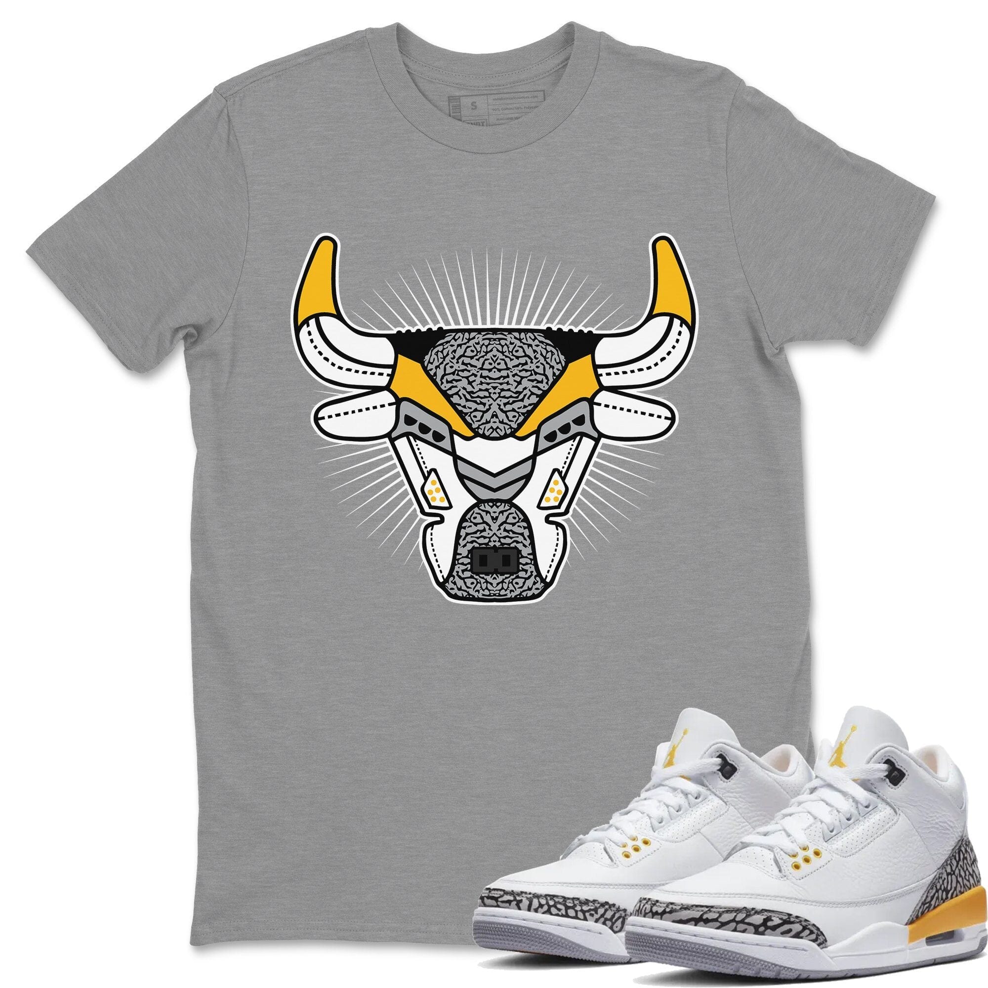 Bull Head Unisex Tops - Air Jordan 3 Laser Orange