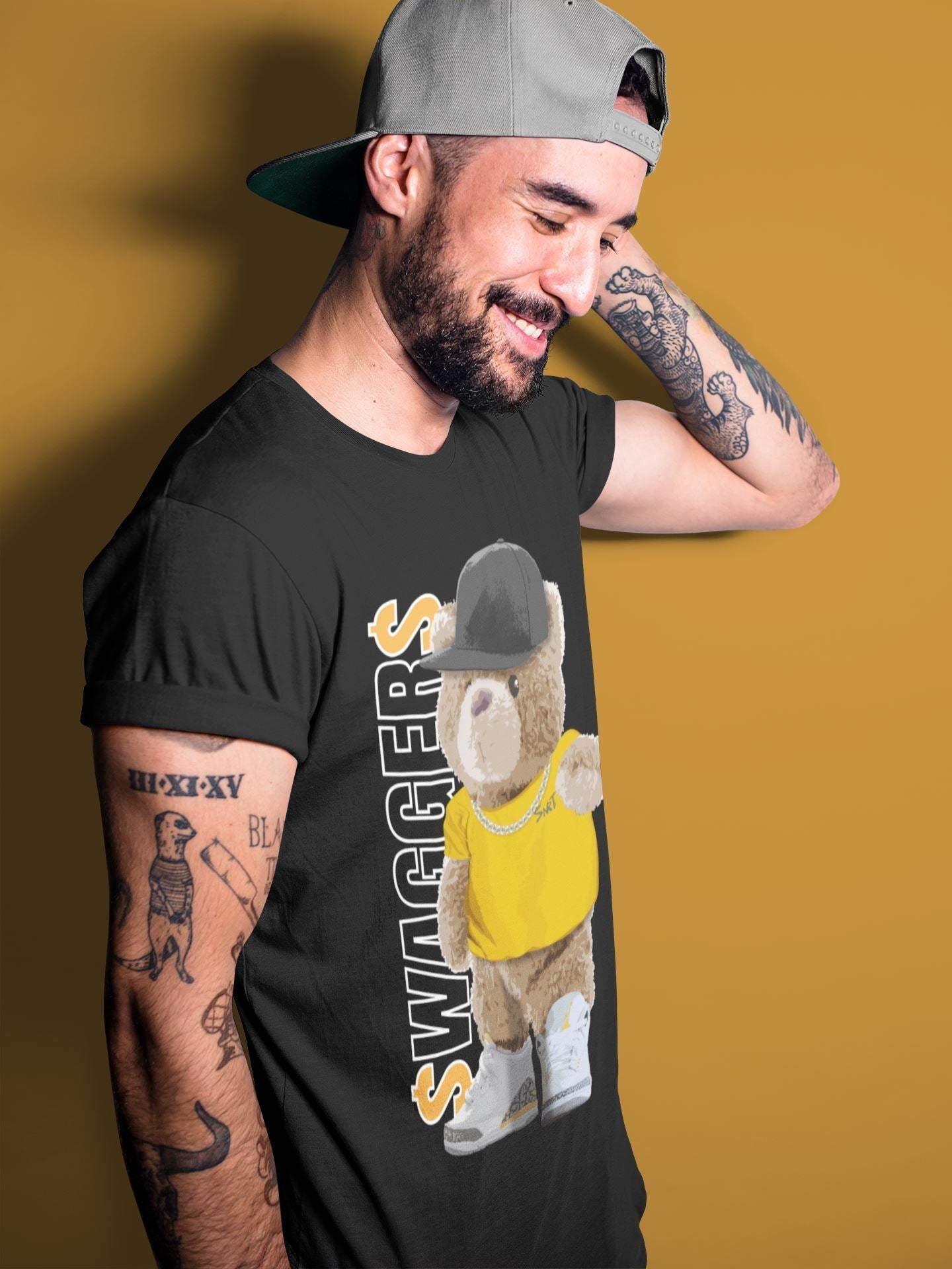 Bear Swaggers Unisex Tops - Air Jordan 3 Laser Orange