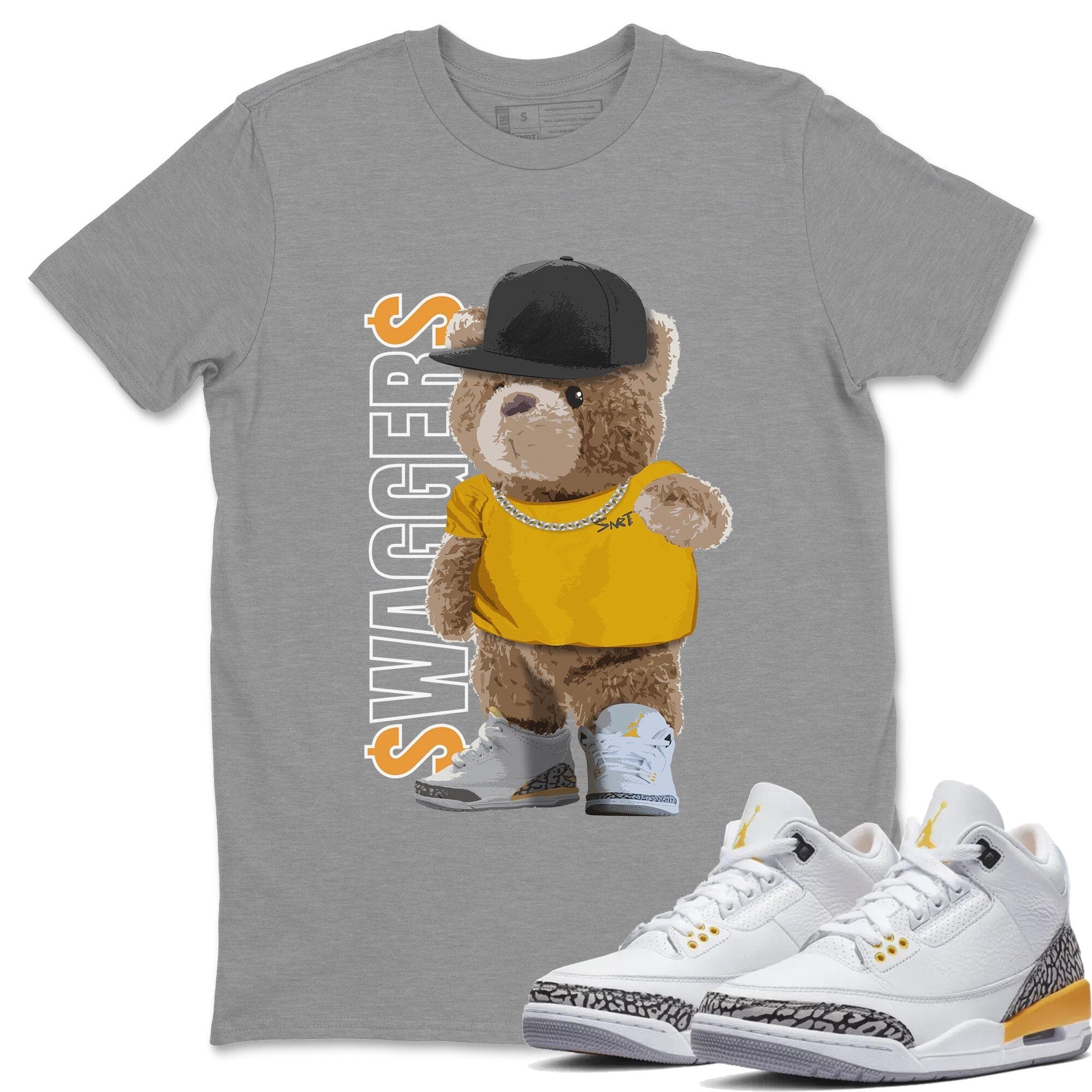 Bear Swaggers Unisex Tops - Air Jordan 3 Laser Orange