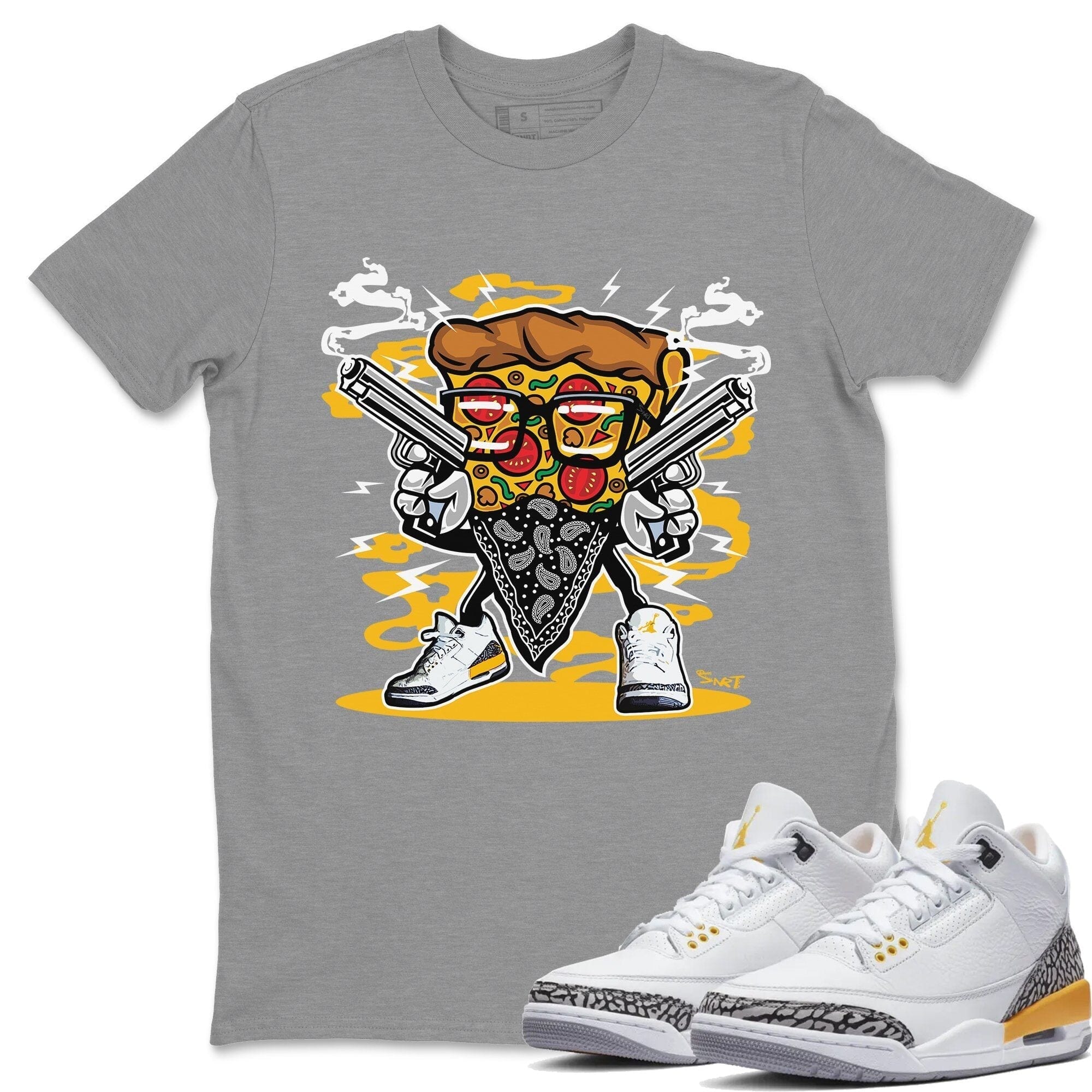 Pizza Man Unisex Tops - Air Jordan 3 Laser Orange