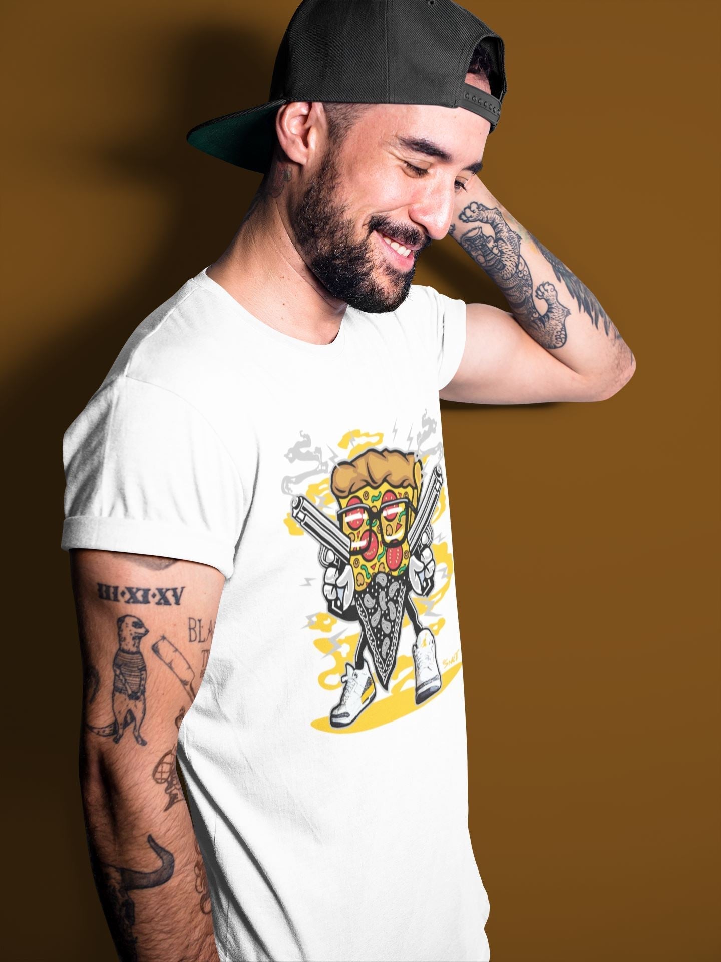Pizza Man Unisex Tops - Air Jordan 3 Laser Orange