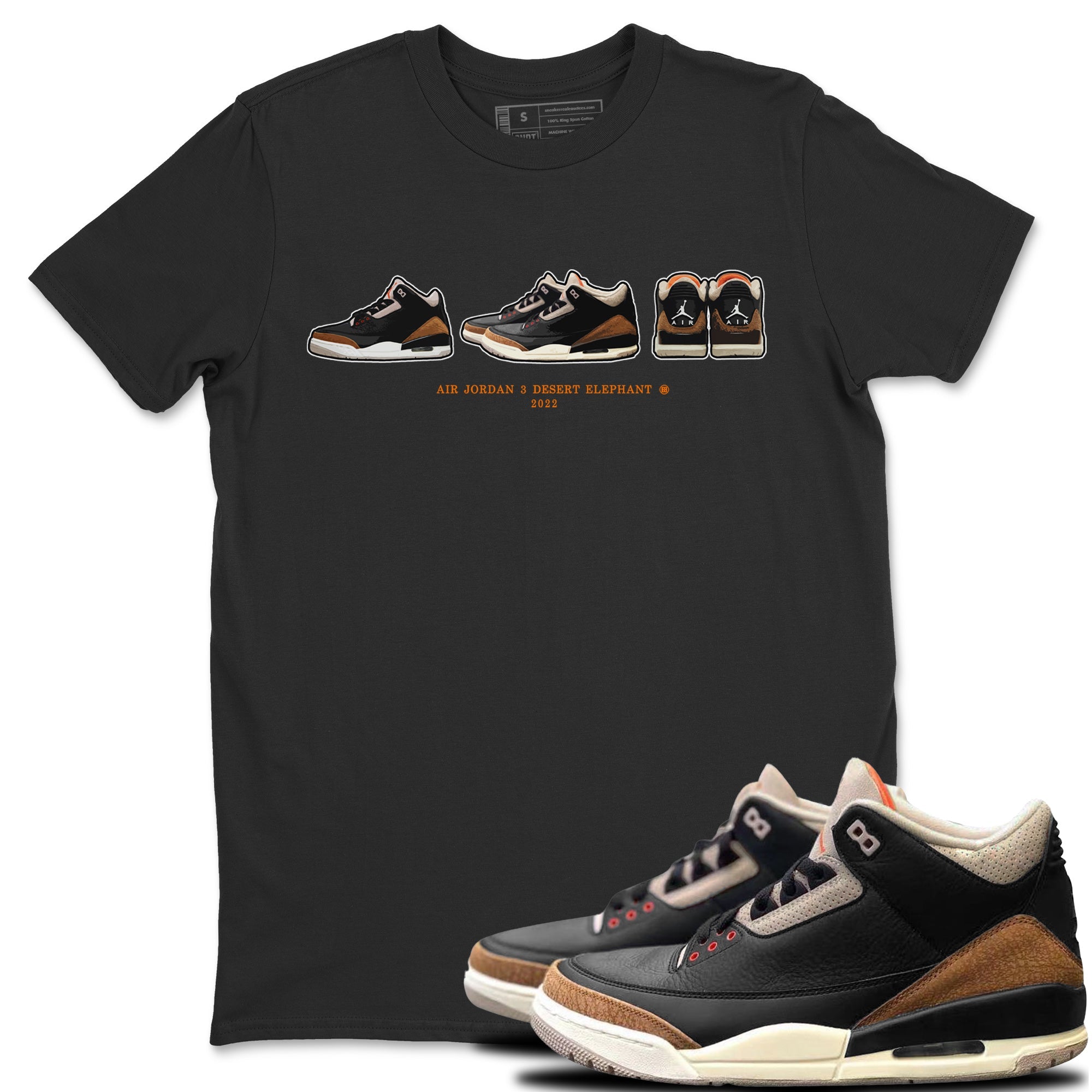 snkmatch Prelude Unisex Tops - Air Jordan 3 Desert Elephant