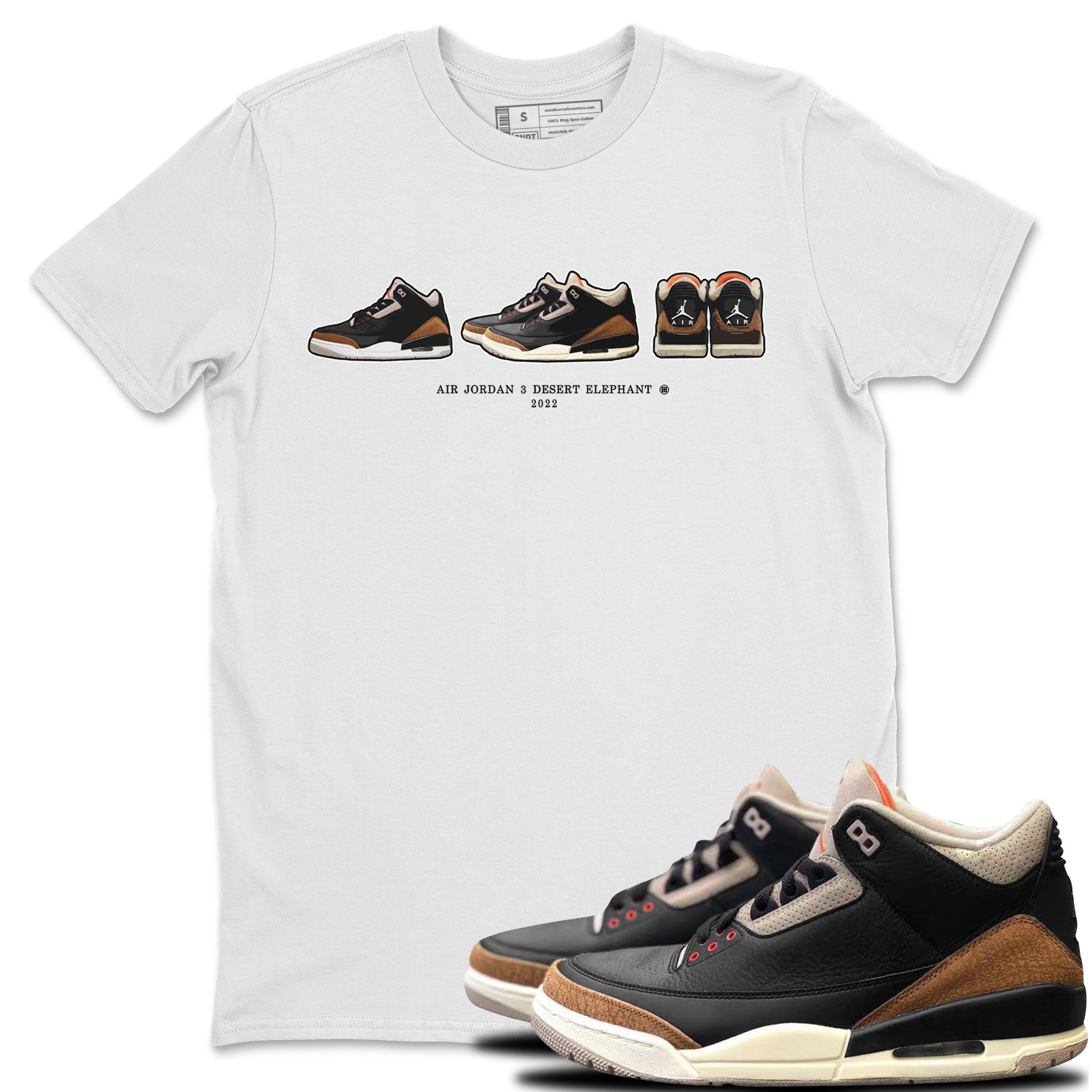 snkmatch Prelude Unisex Tops - Air Jordan 3 Desert Elephant