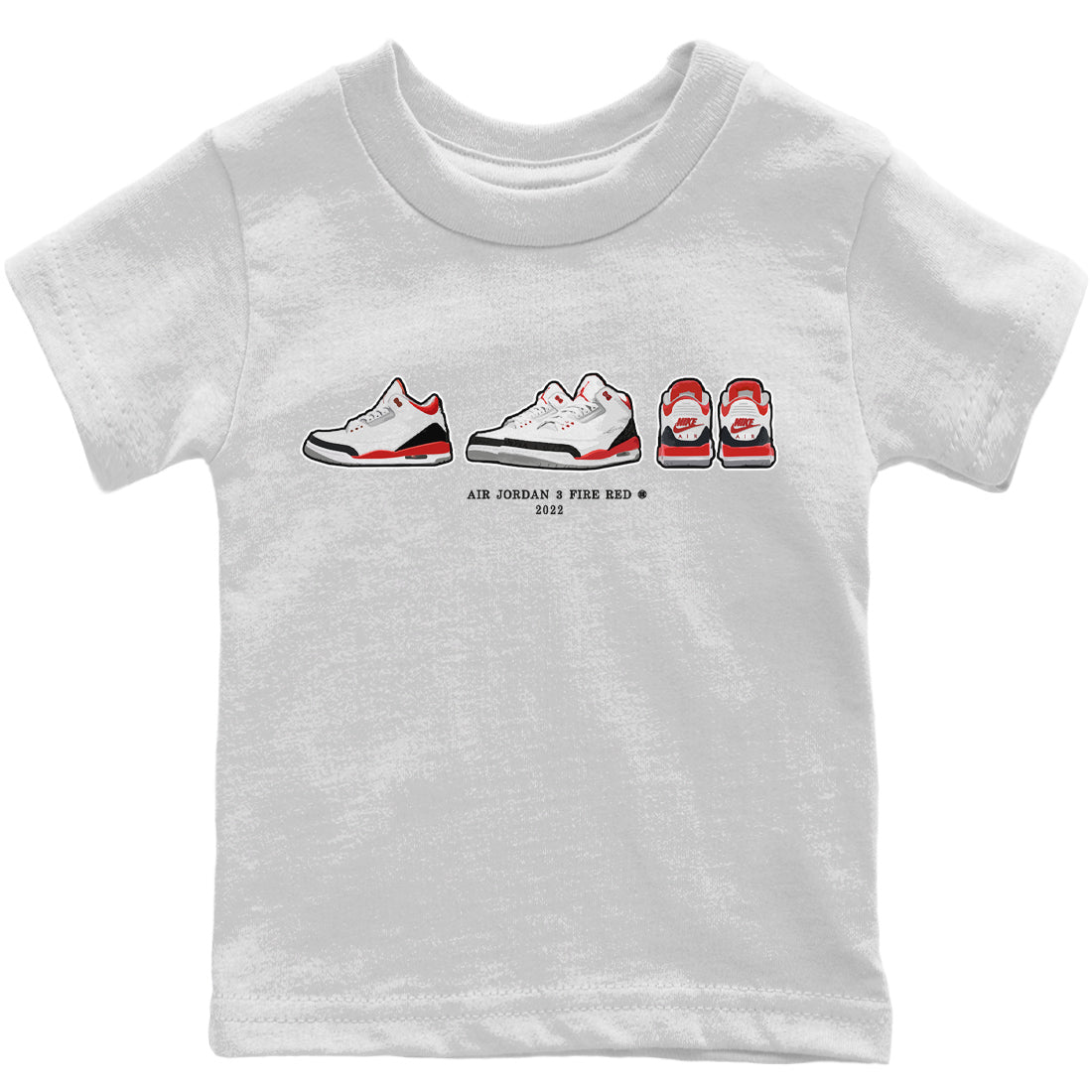 snkmatch Prelude Kids Tops - Air Jordan 3 Fire Red