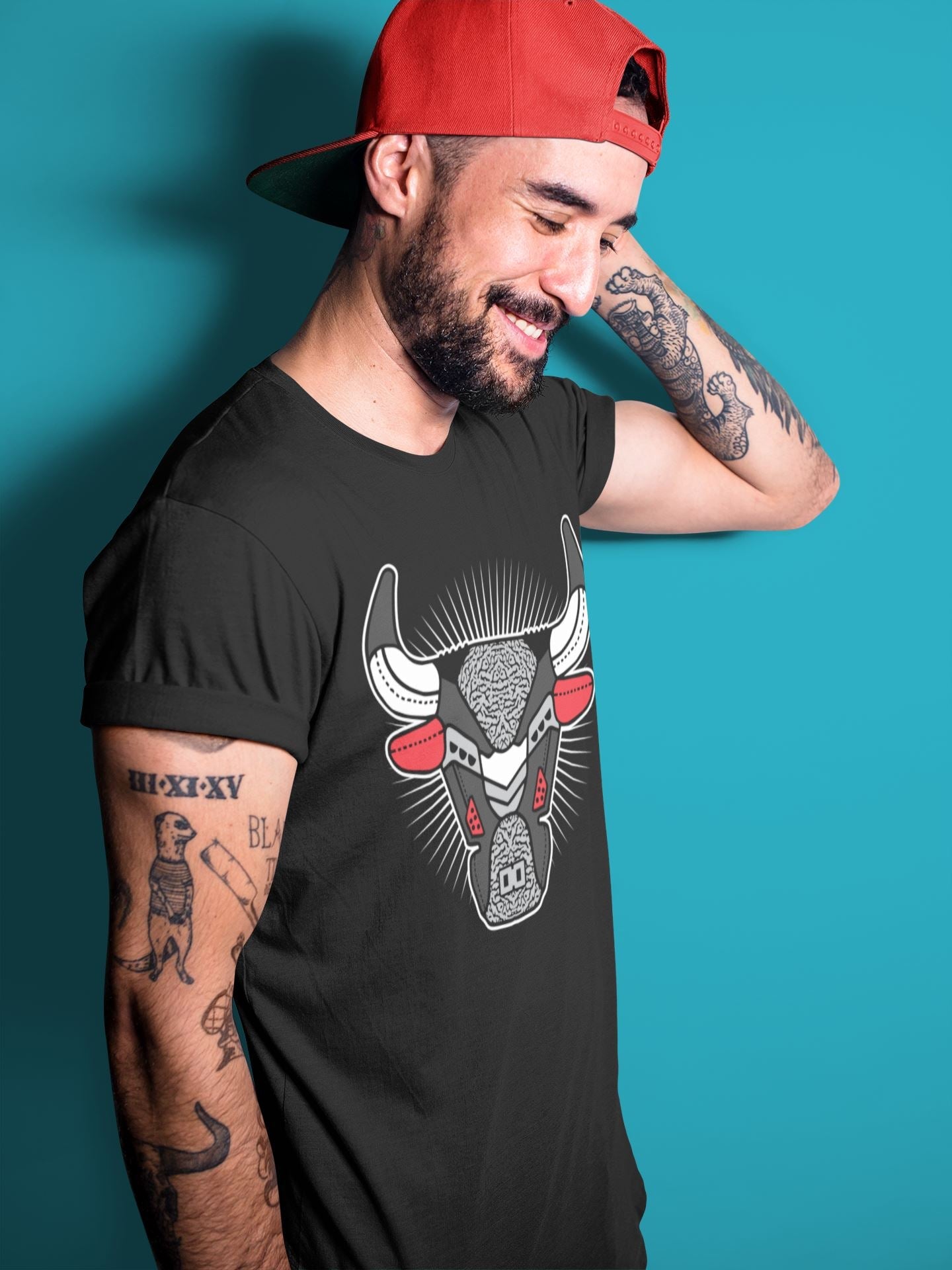 AJ3 Bull Head Unisex Tops - Air Jordan 3 Black Cement