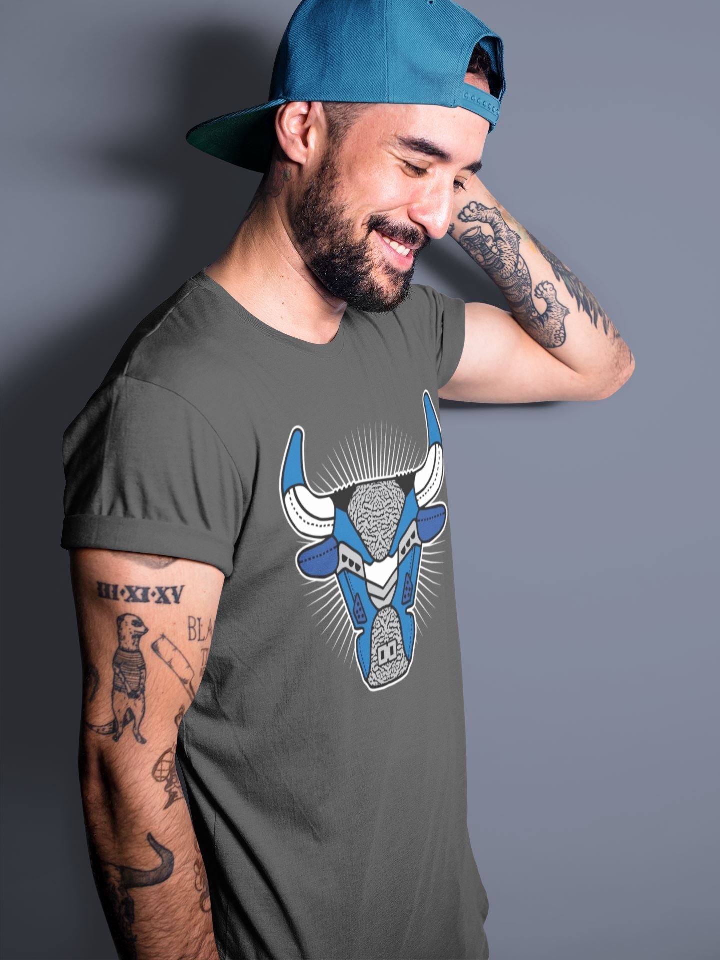 Bull Head Unisex Tops - Air Jordan 3 Varsity Royal