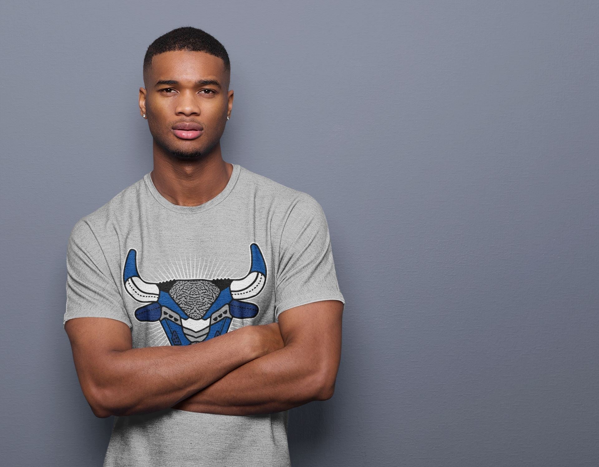 Bull Head Unisex Tops - Air Jordan 3 Varsity Royal