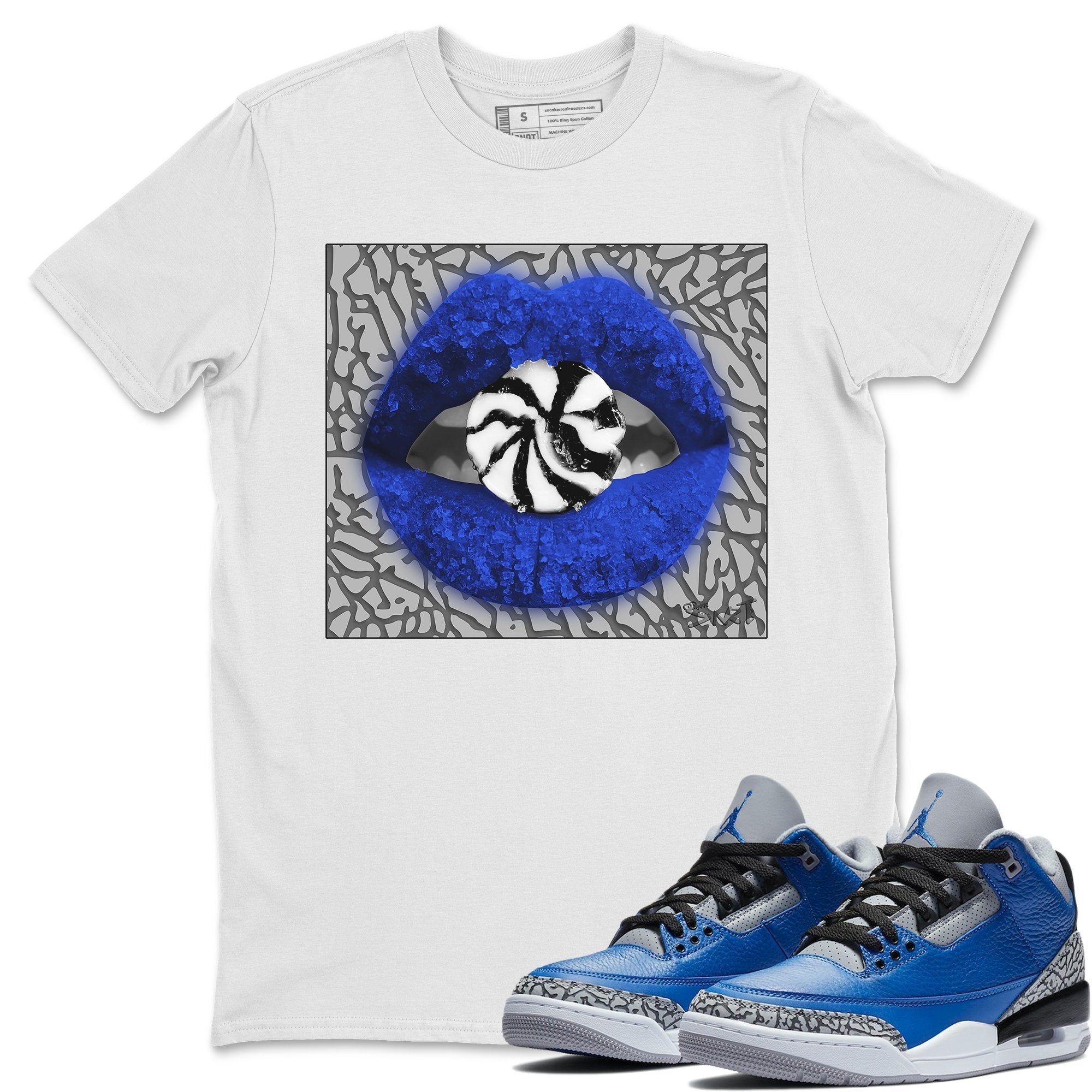 Lips Candy Unisex Tops - Air Jordan 3 Varsity Royal