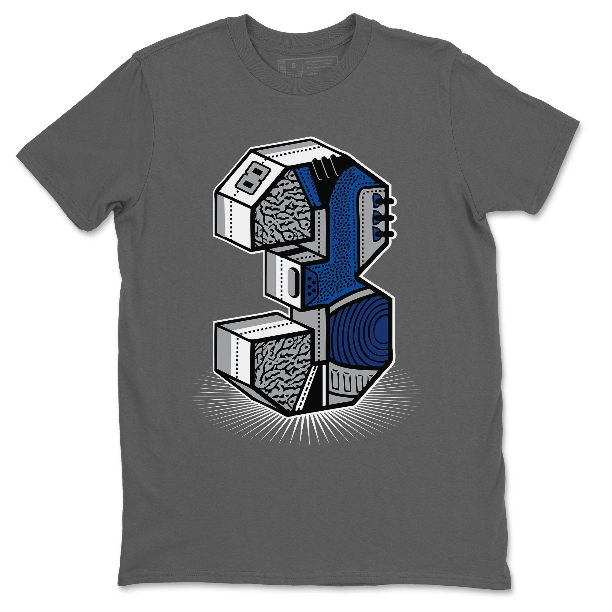 Three Statue Unisex Tops - Air Jordan 3 Varsity Royal