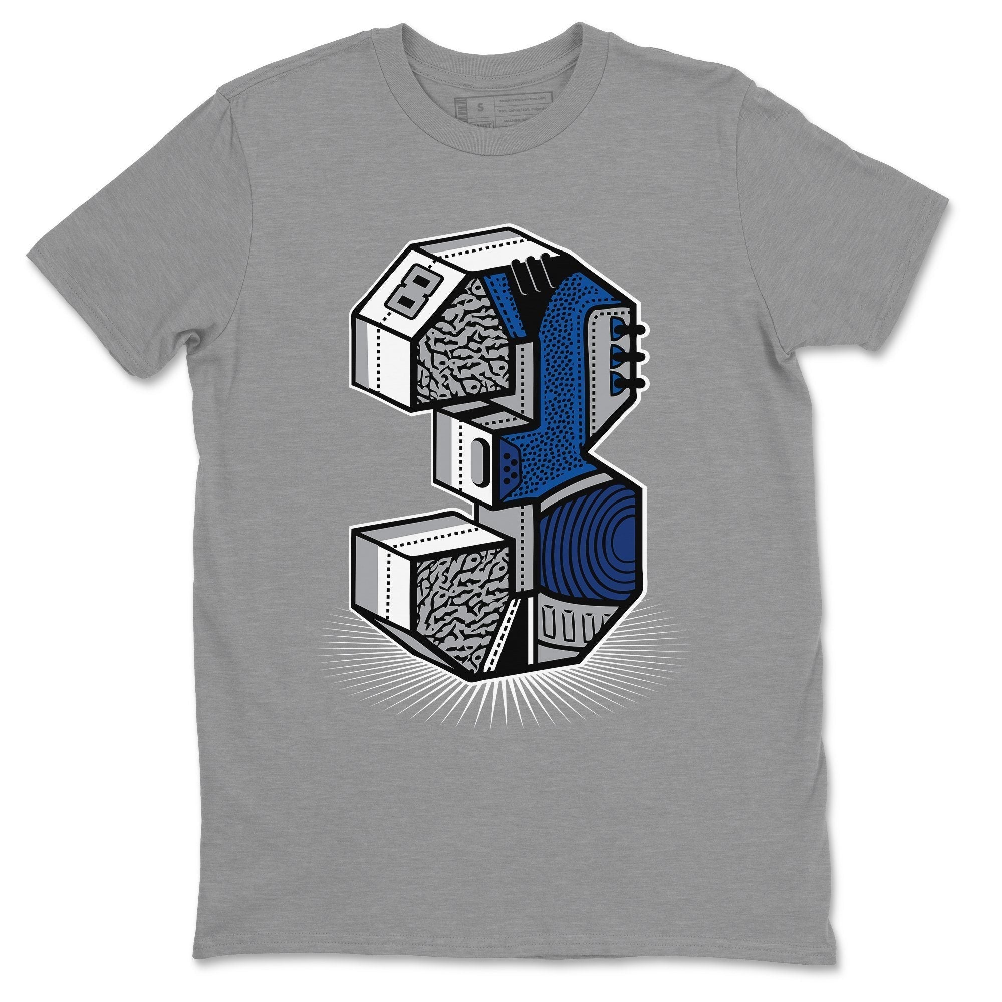 Three Statue Unisex Tops - Air Jordan 3 Varsity Royal
