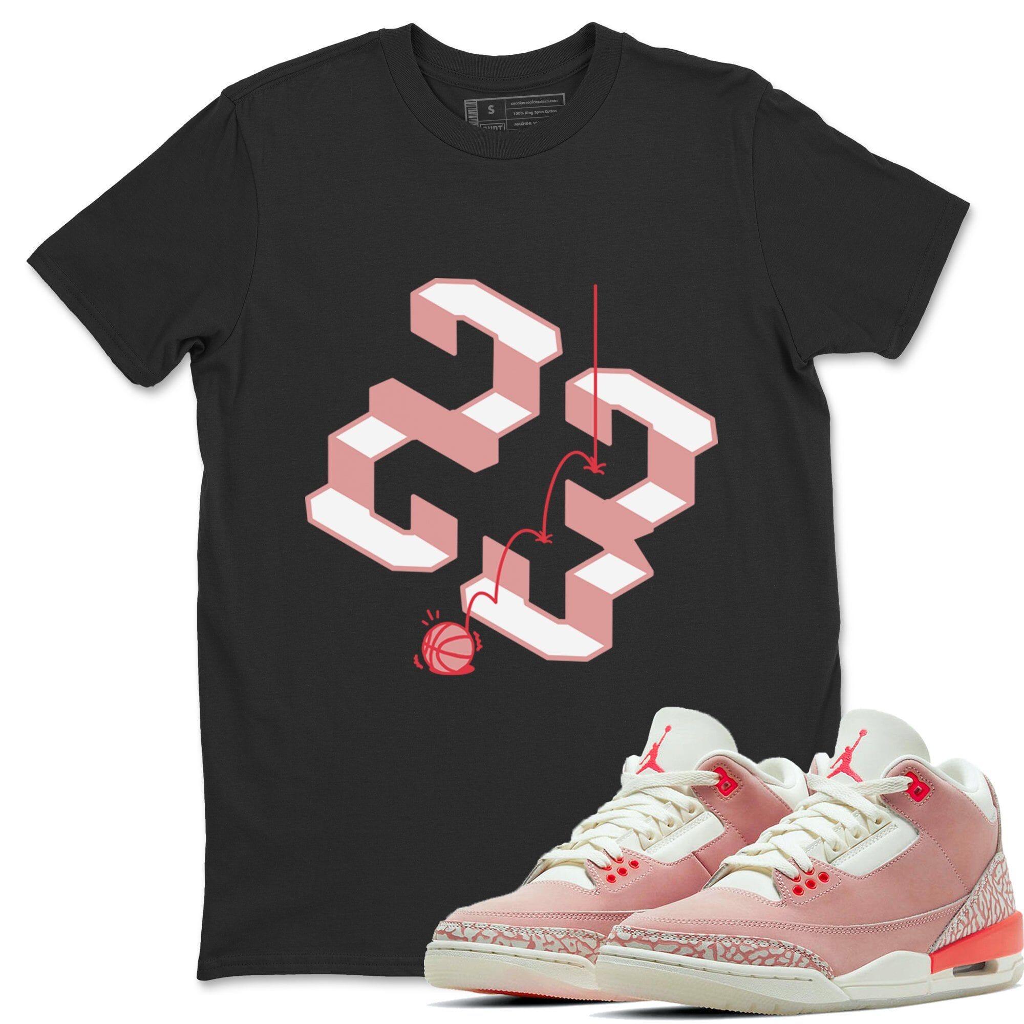 Steps Unisex Tops - Air Jordan 3 Rust Pink