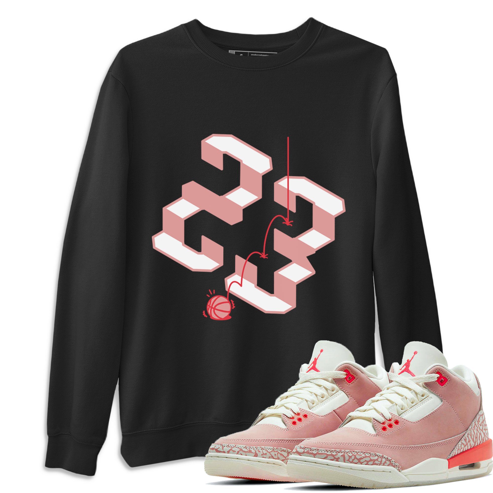 Steps Unisex Tops - Air Jordan 3 Rust Pink