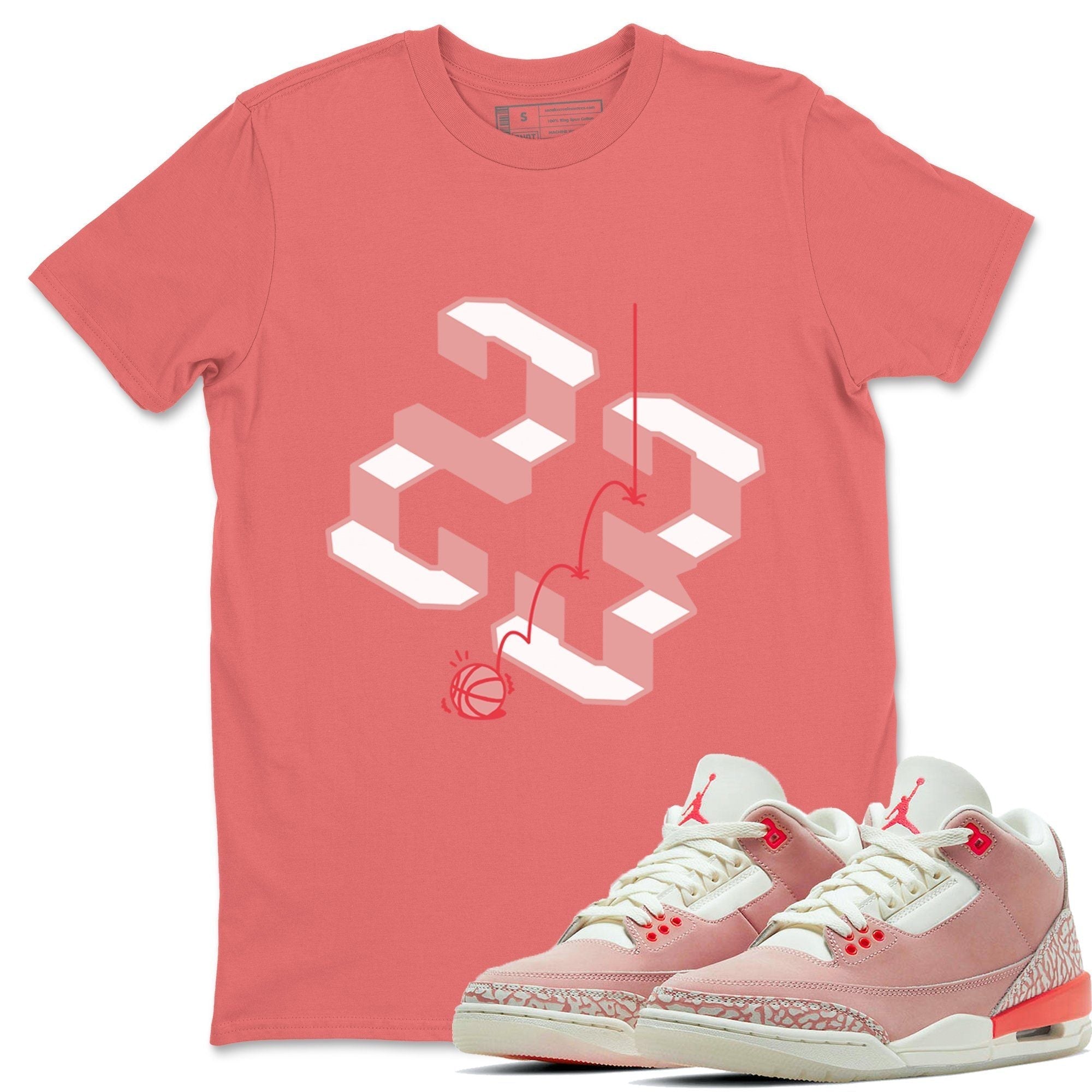 Steps Unisex Tops - Air Jordan 3 Rust Pink