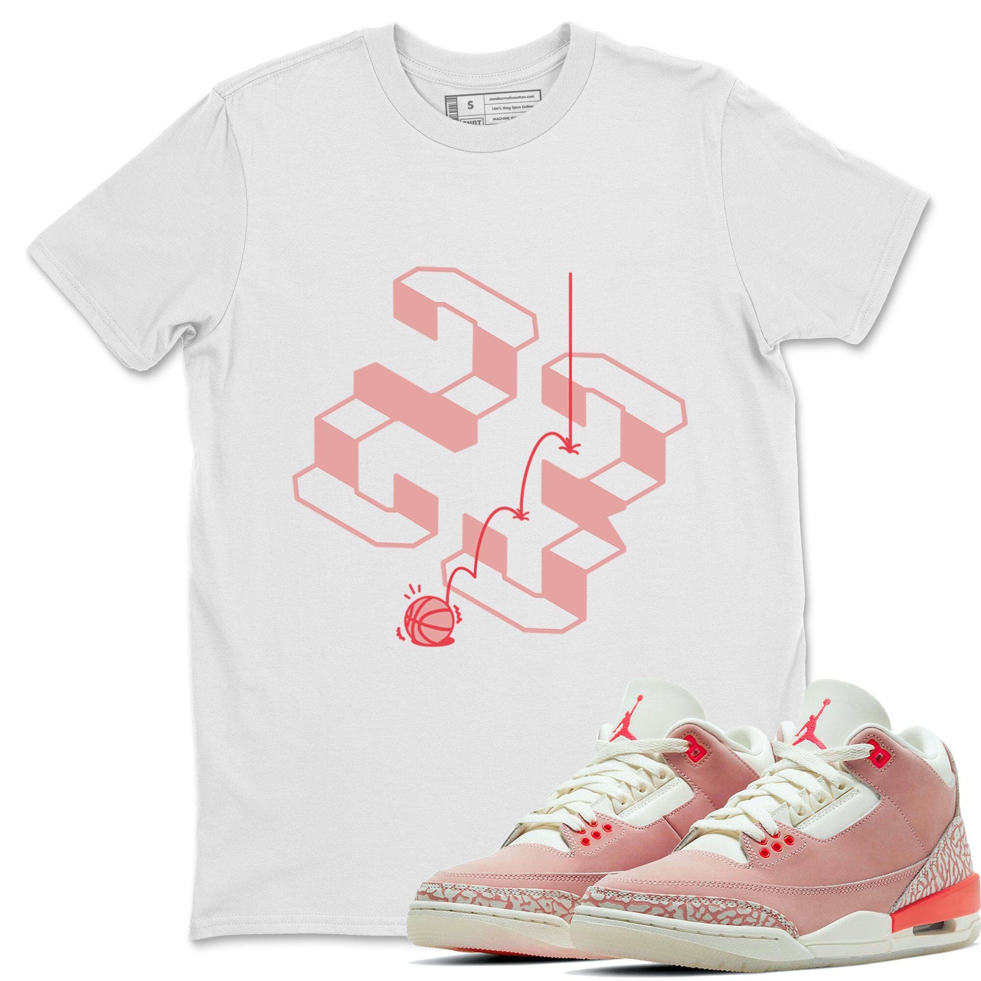 Steps Unisex Tops - Air Jordan 3 Rust Pink
