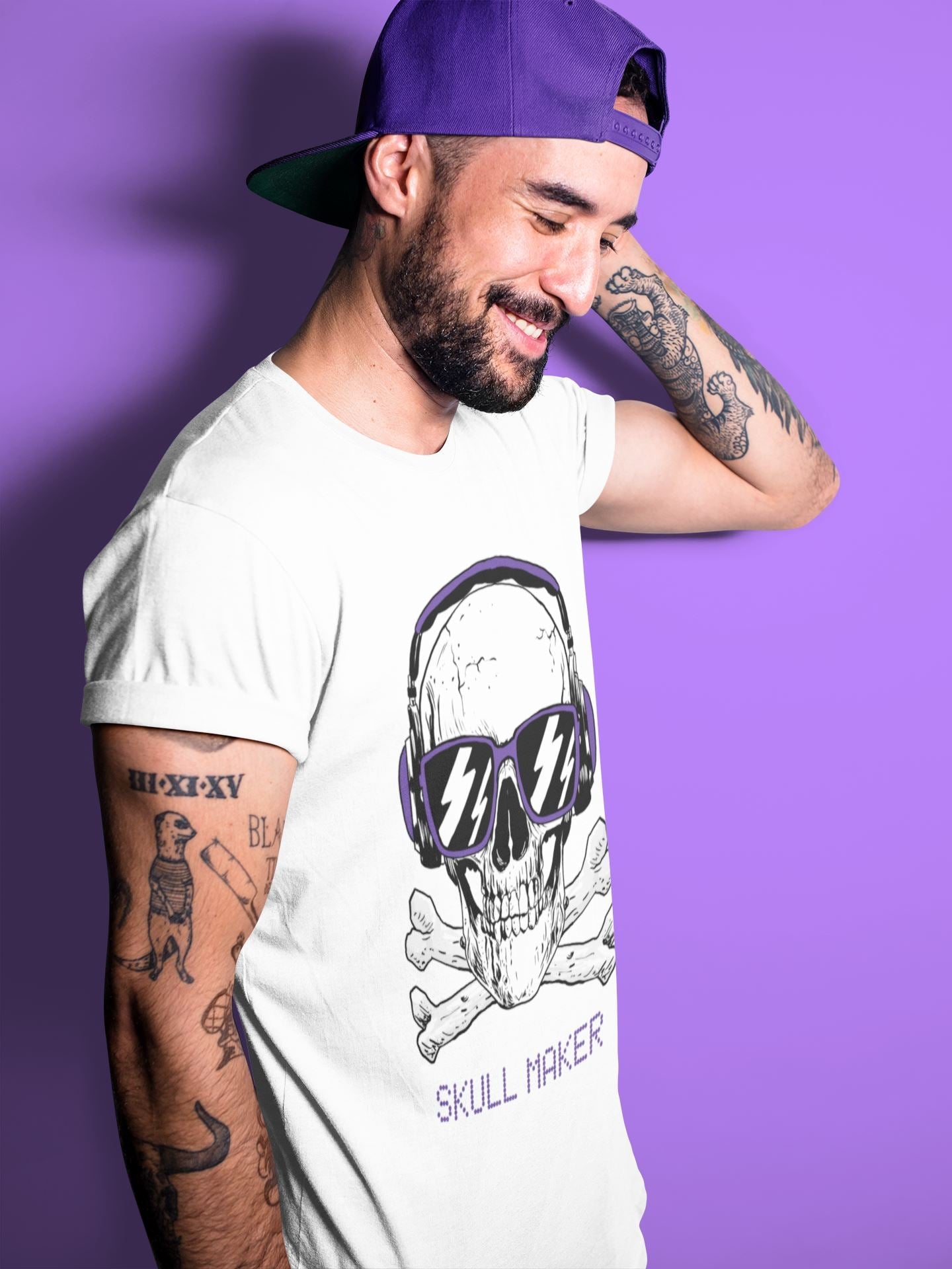 Skull Maker Unisex Tops - Air Jordan 4 Court Purple