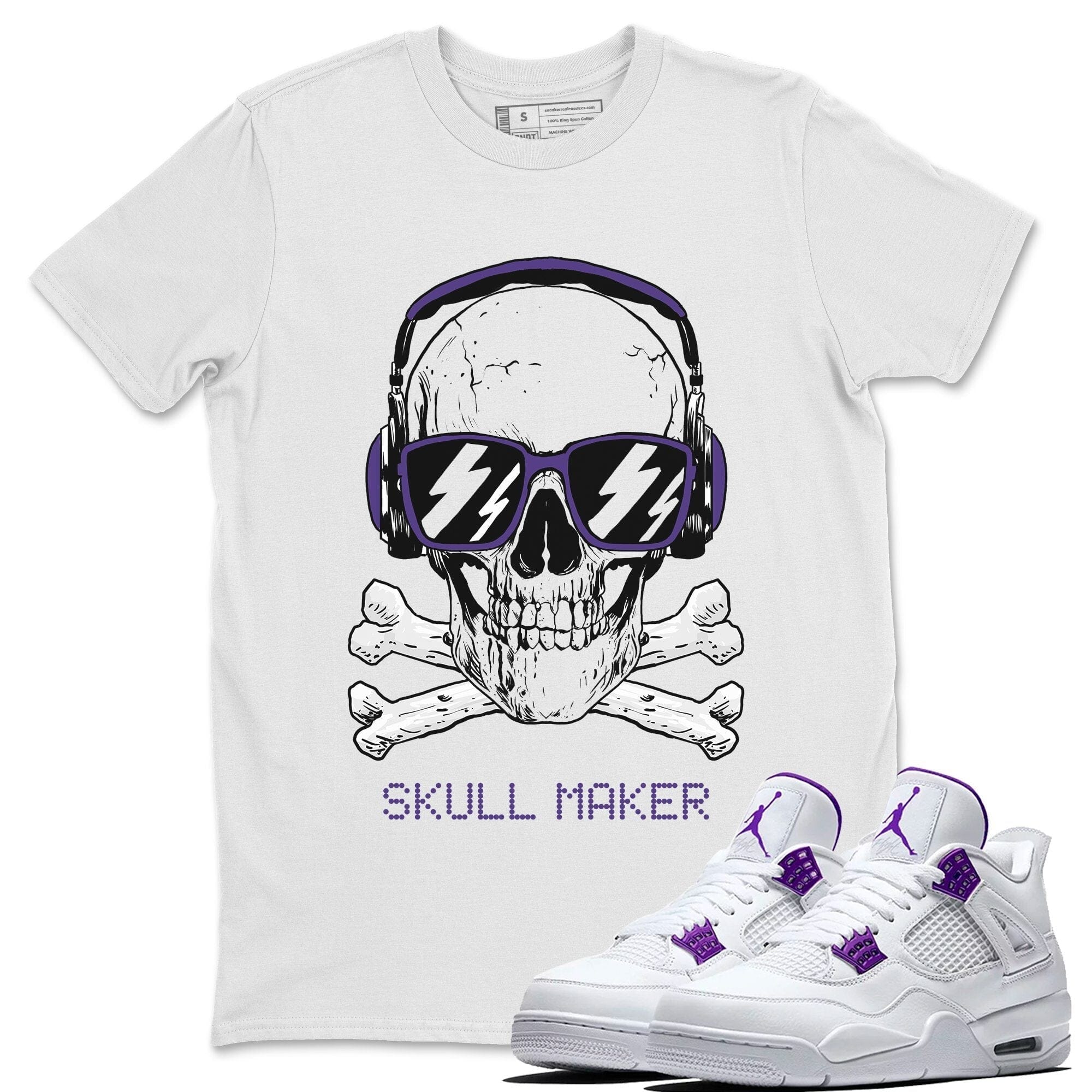 Skull Maker Unisex Tops - Air Jordan 4 Court Purple