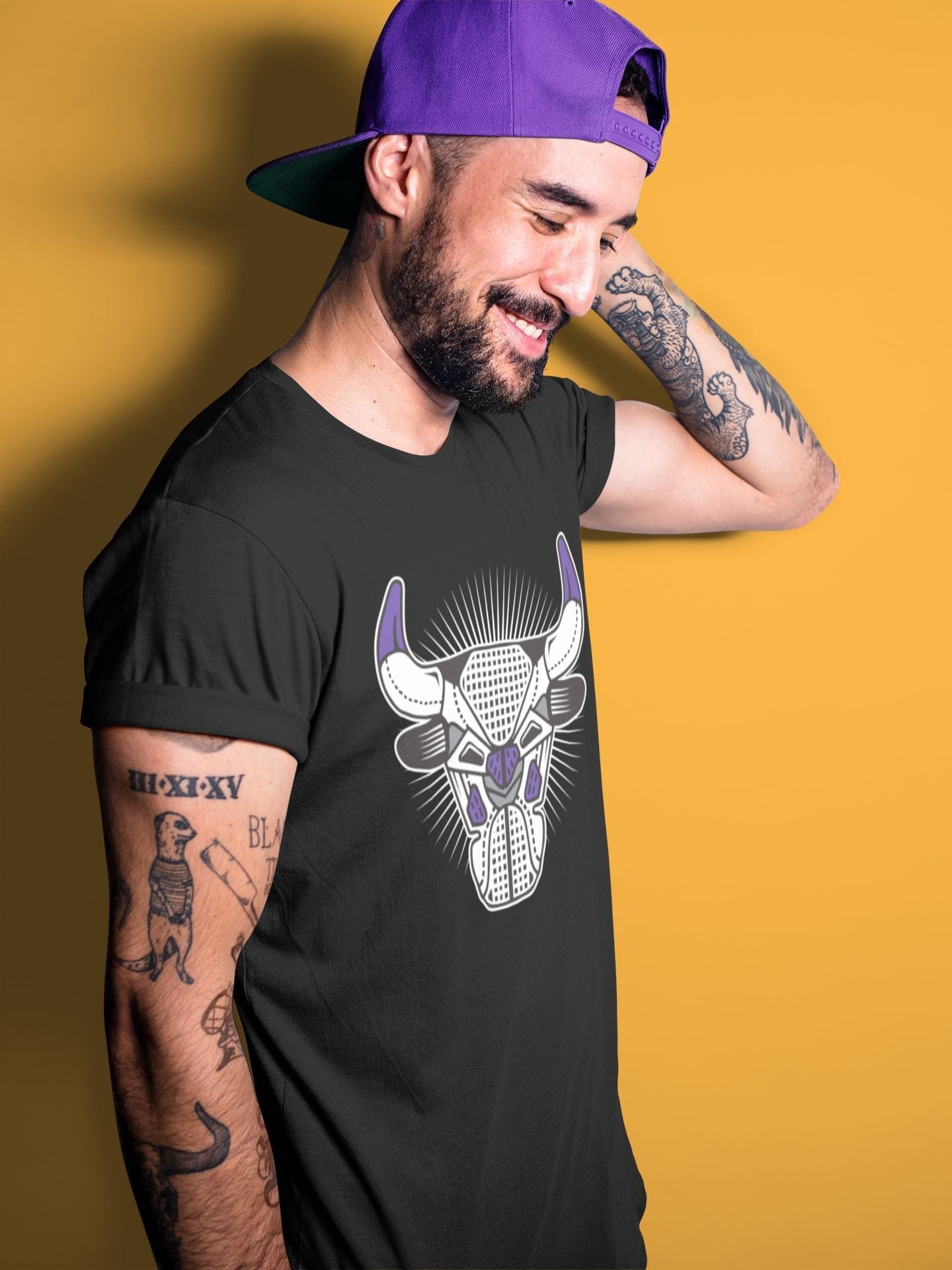 Bull Head Unisex Tops - Air Jordan 4 Court Purple