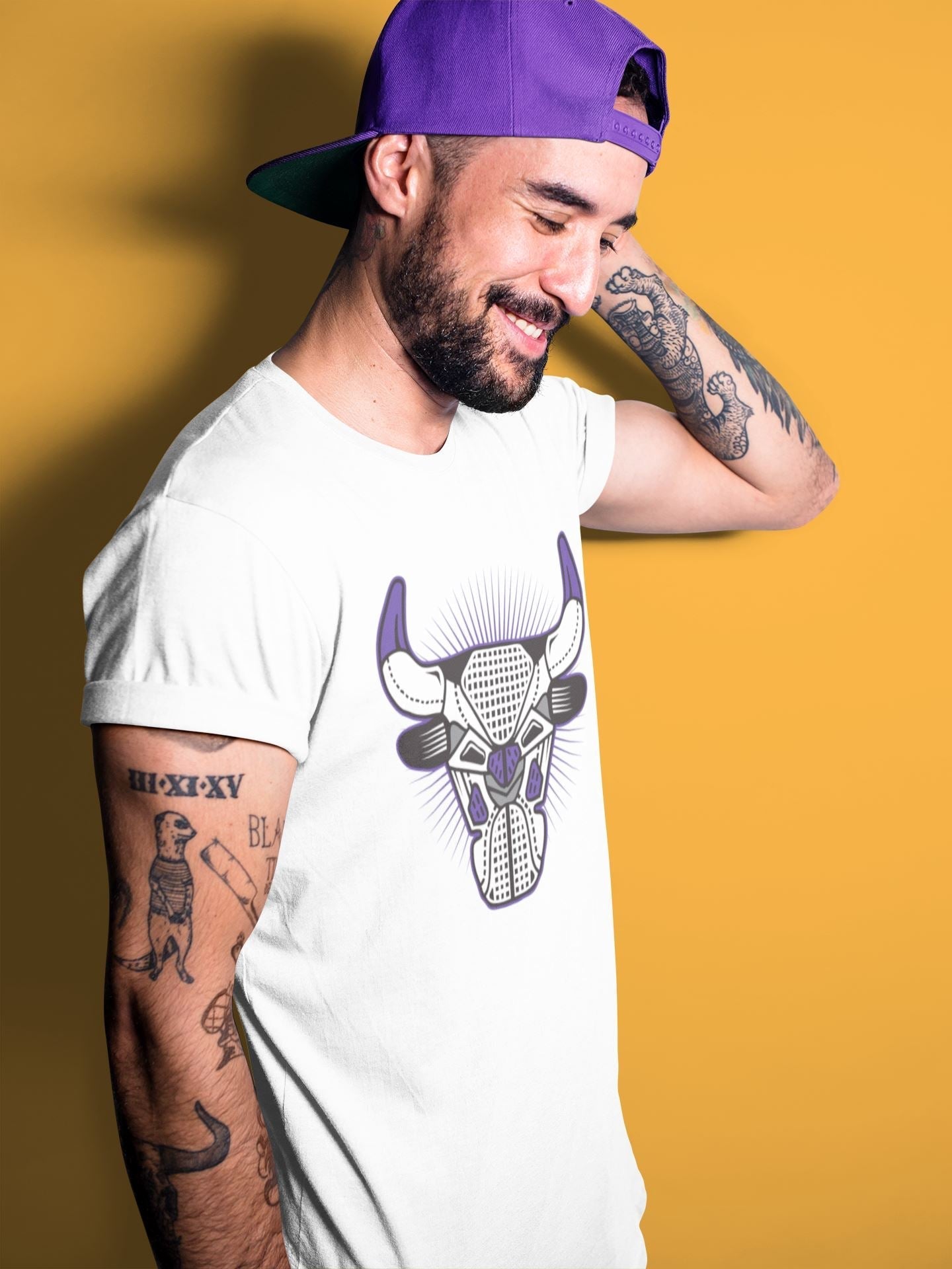 Bull Head Unisex Tops - Air Jordan 4 Court Purple