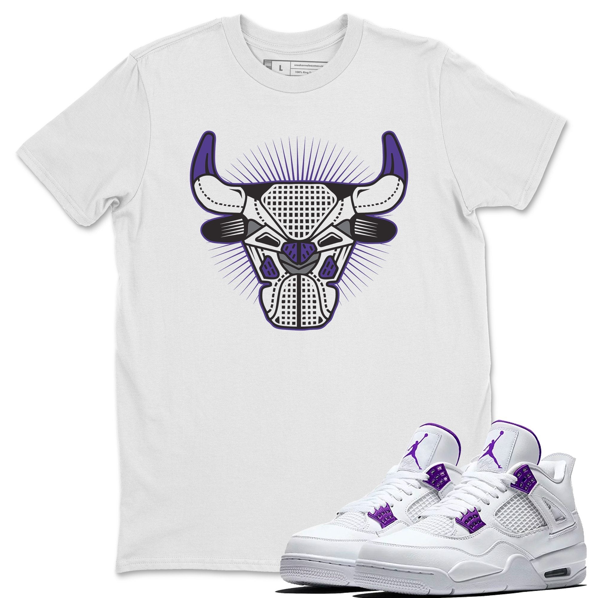 Bull Head Unisex Tops - Air Jordan 4 Court Purple