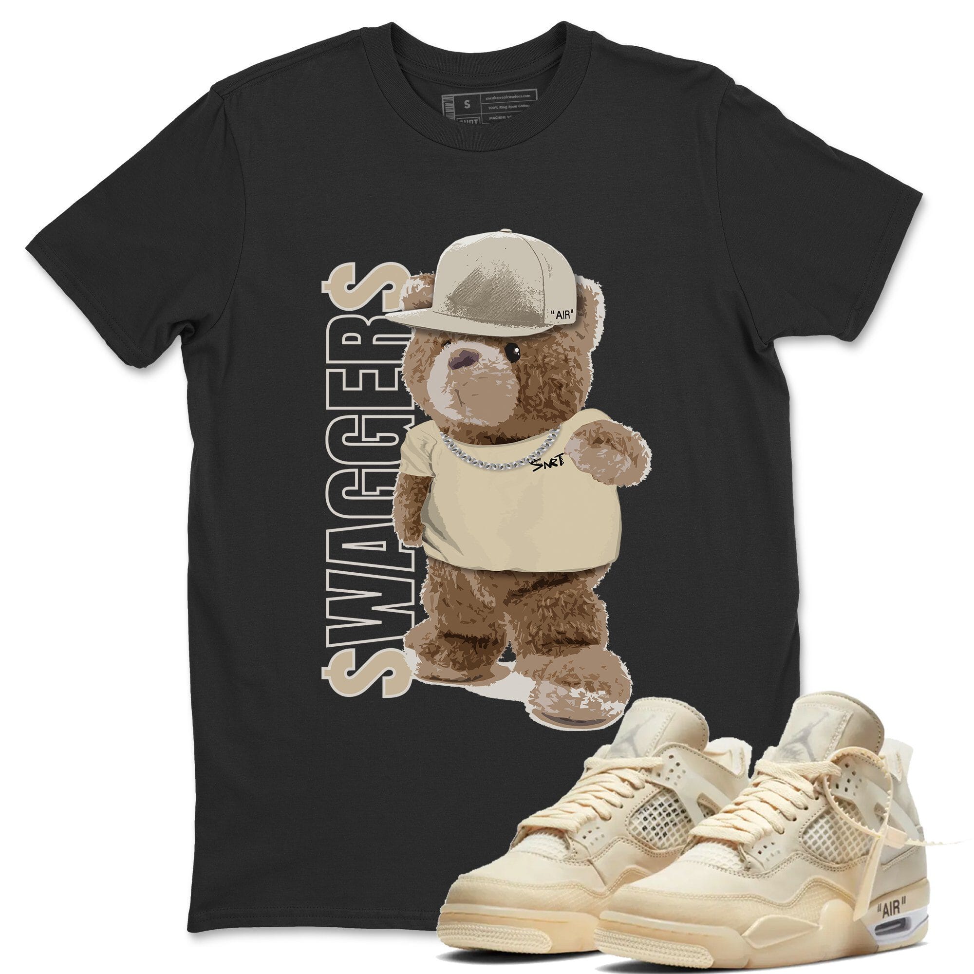 Bear Swaggers Unisex Tops - Air Jordan 4 OFF-WHITE Sail