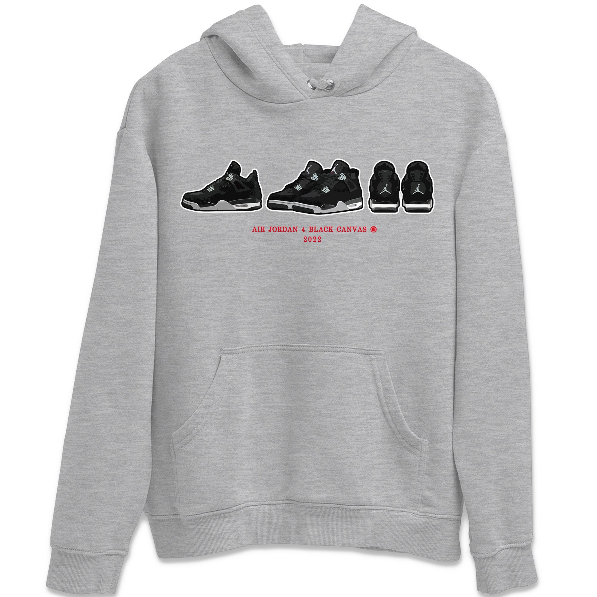 snkmatch Prelude Unisex Tops - Air Jordan 4 Black Canvas