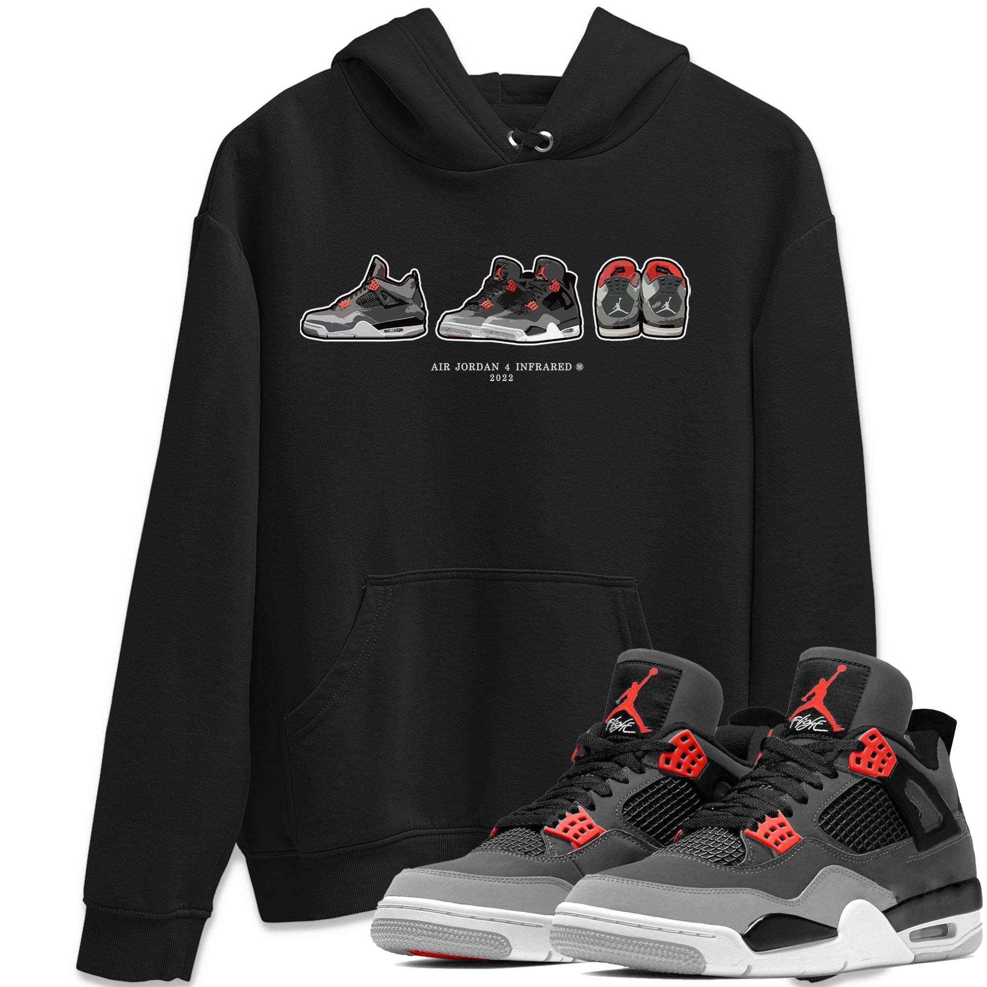 snkmatch Prelude Unisex Tops - Air Jordan 4 Infrared