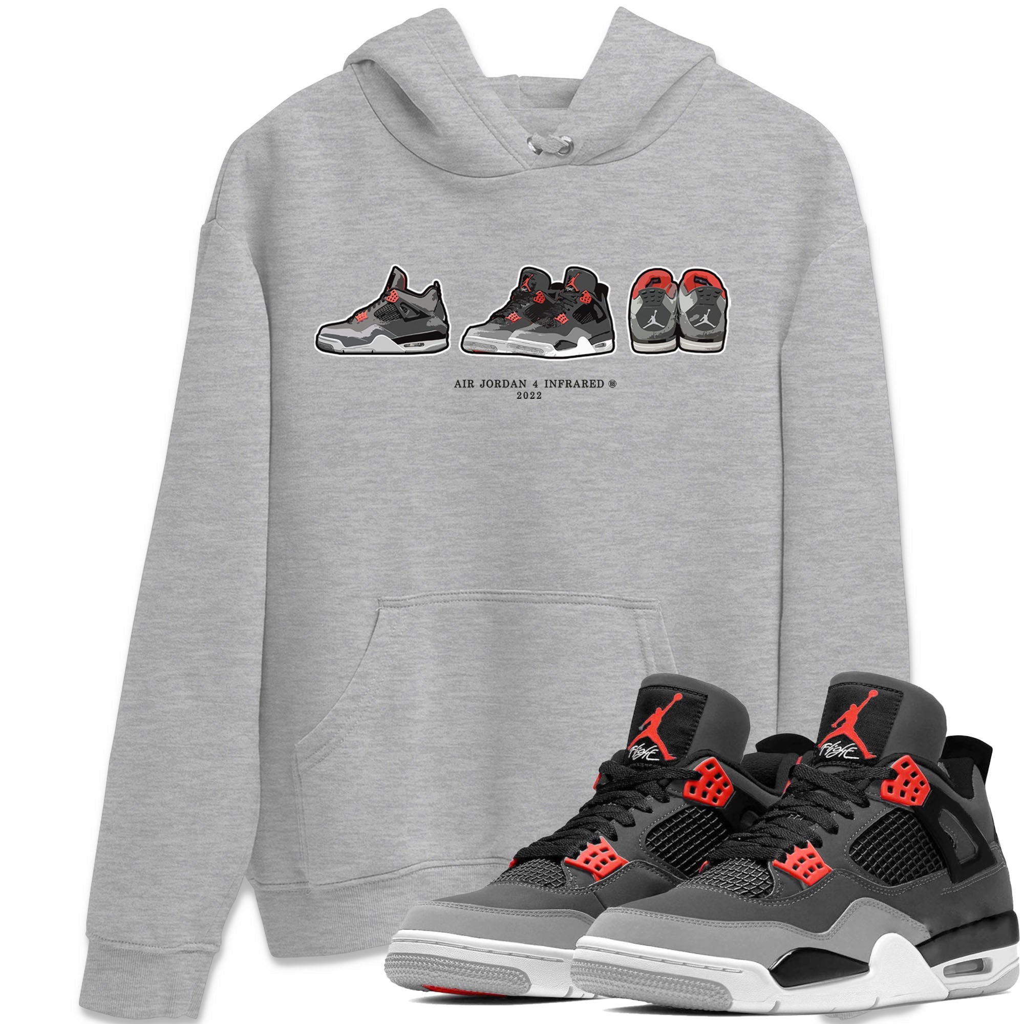 snkmatch Prelude Unisex Tops - Air Jordan 4 Infrared