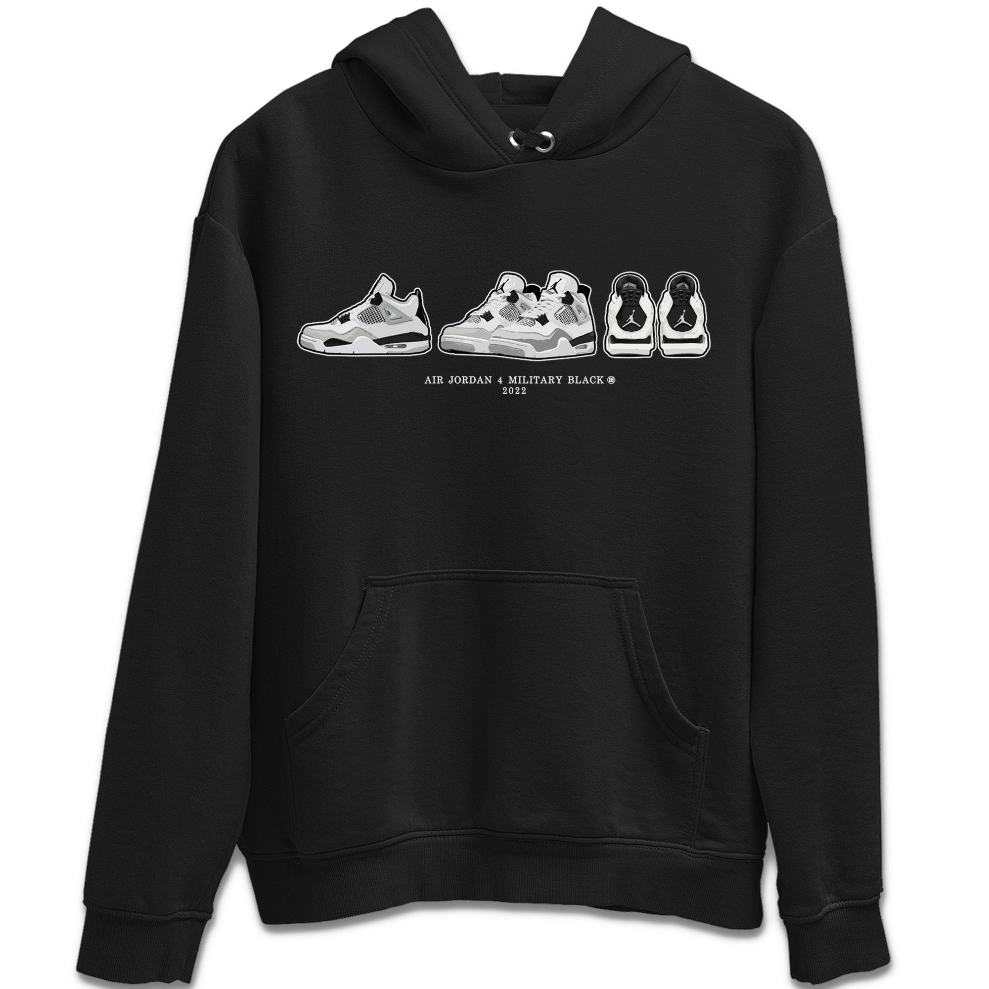 snkmatch Prelude Unisex Tops - Air Jordan 4 Military Black