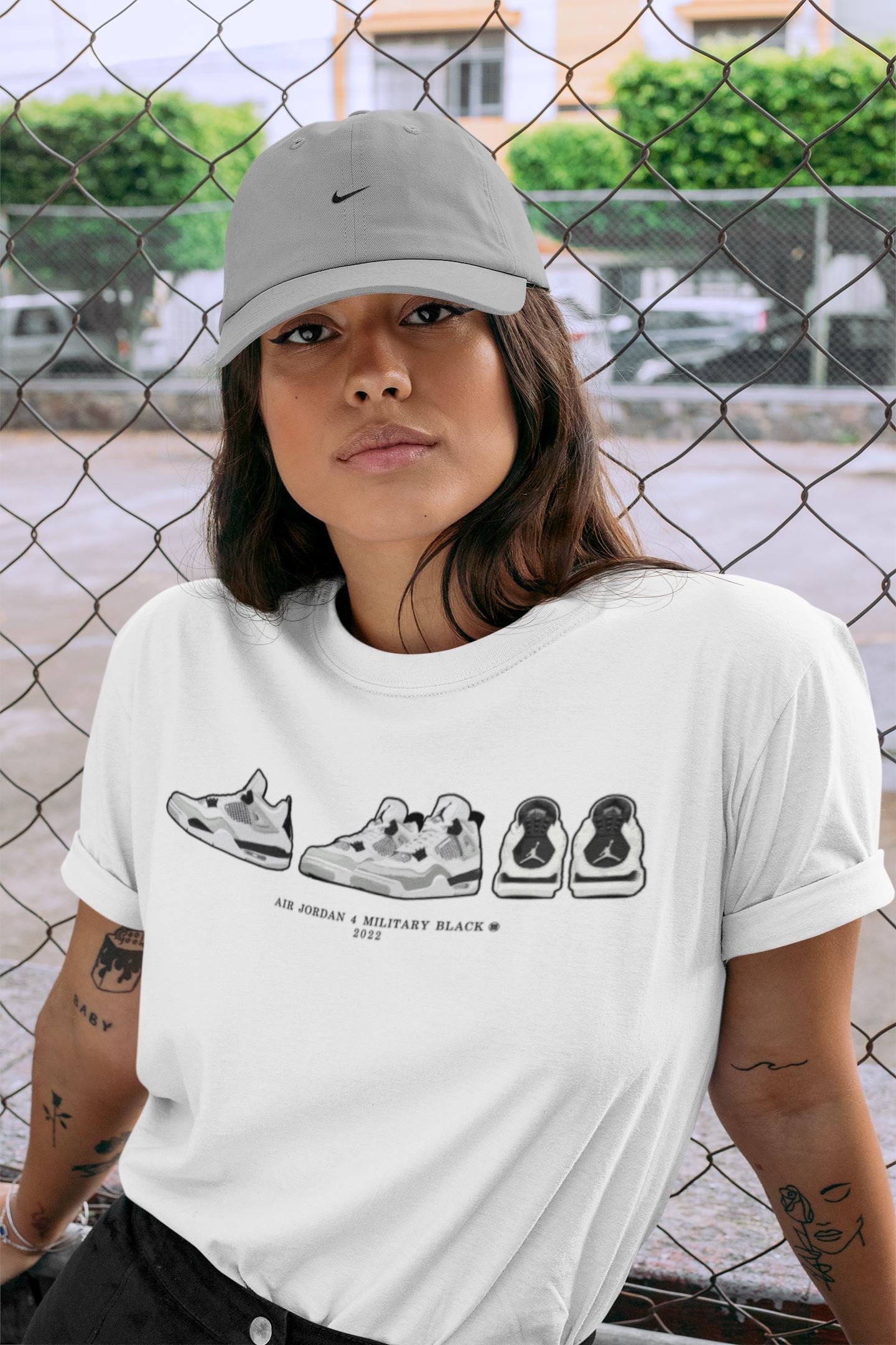 snkmatch Prelude Unisex Tops - Air Jordan 4 Military Black
