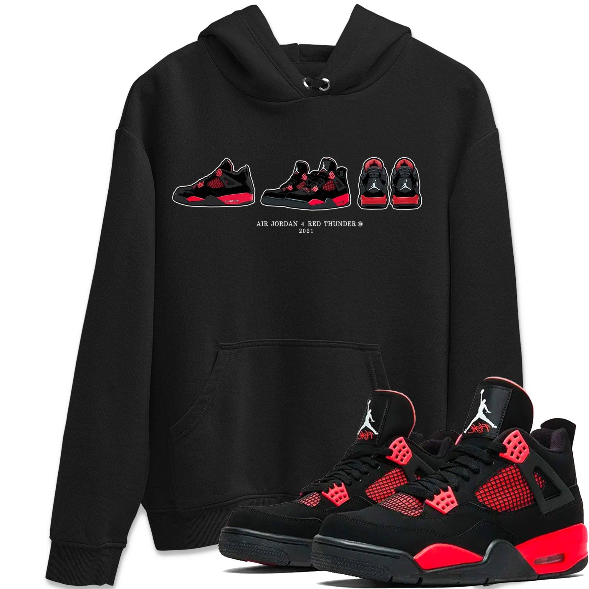 snkmatch Prelude Unisex Tops - Air Jordan 4 Red Thunder