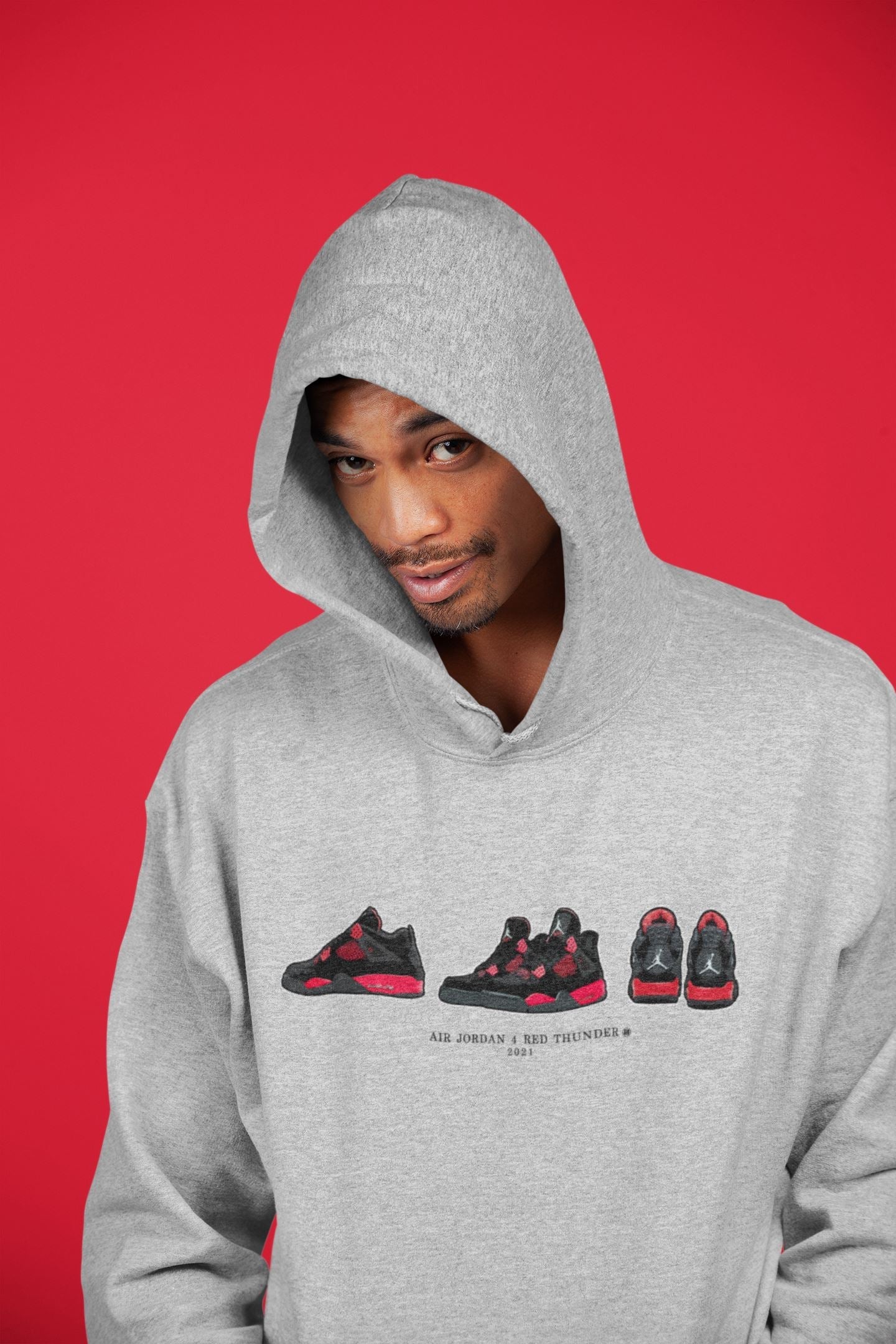 snkmatch Prelude Unisex Tops - Air Jordan 4 Red Thunder