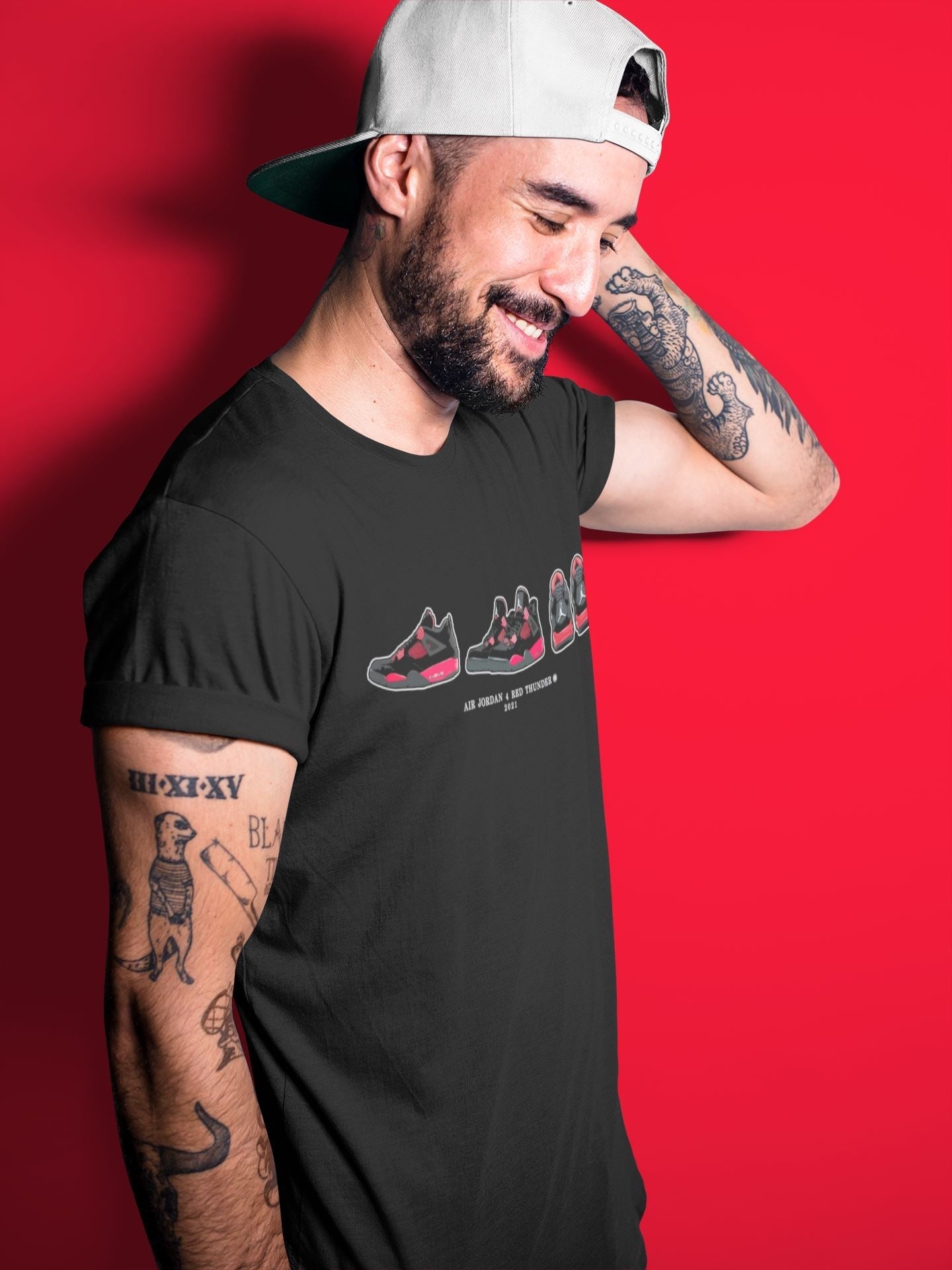 snkmatch Prelude Unisex Tops - Air Jordan 4 Red Thunder