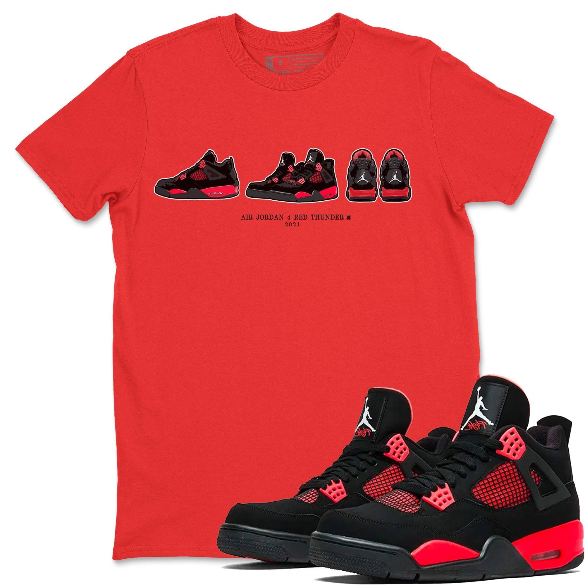 snkmatch Prelude Unisex Tops - Air Jordan 4 Red Thunder