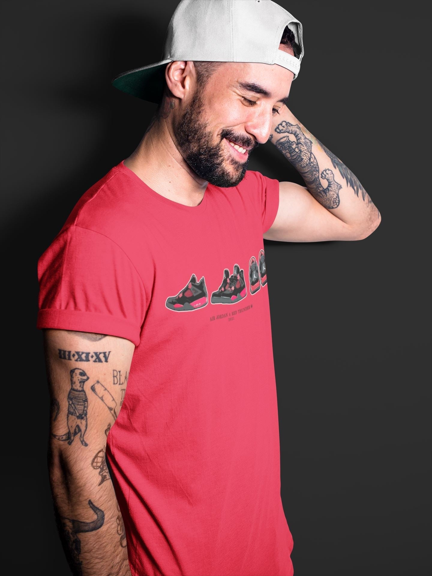 snkmatch Prelude Unisex Tops - Air Jordan 4 Red Thunder