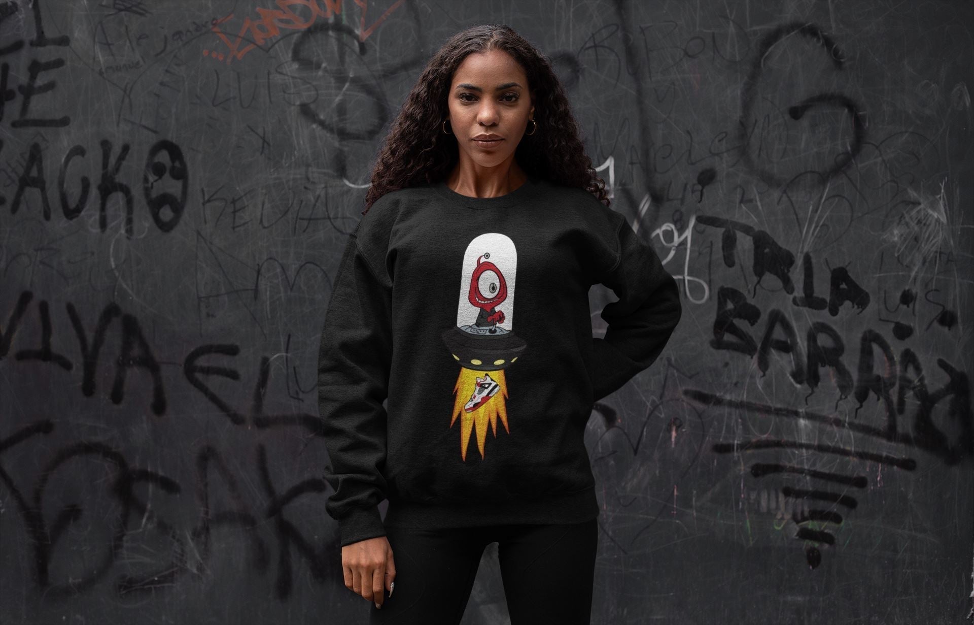 Alien Unisex Tops - Air Jordan 4 Fire Red