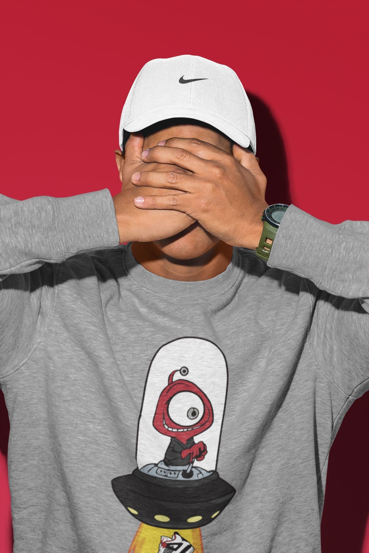 Alien Unisex Tops - Air Jordan 4 Fire Red